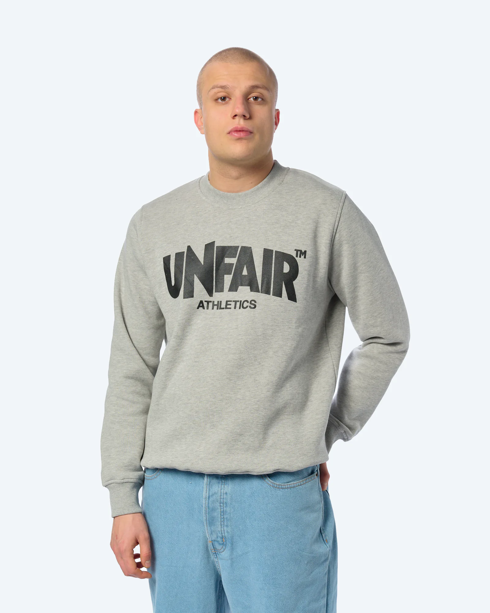 Unfair Athletics Classic Label Crewneck Grey Melange