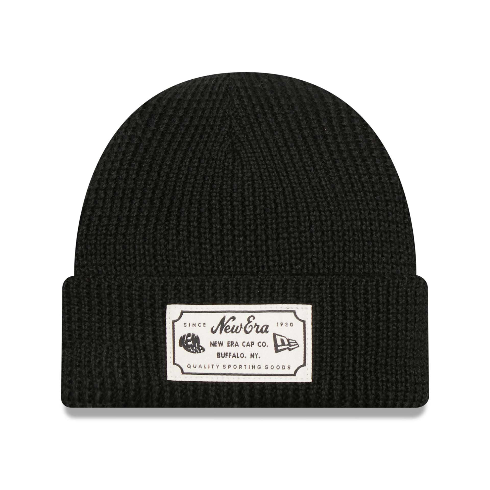 New Era Patch Short Cuff Beanie Black