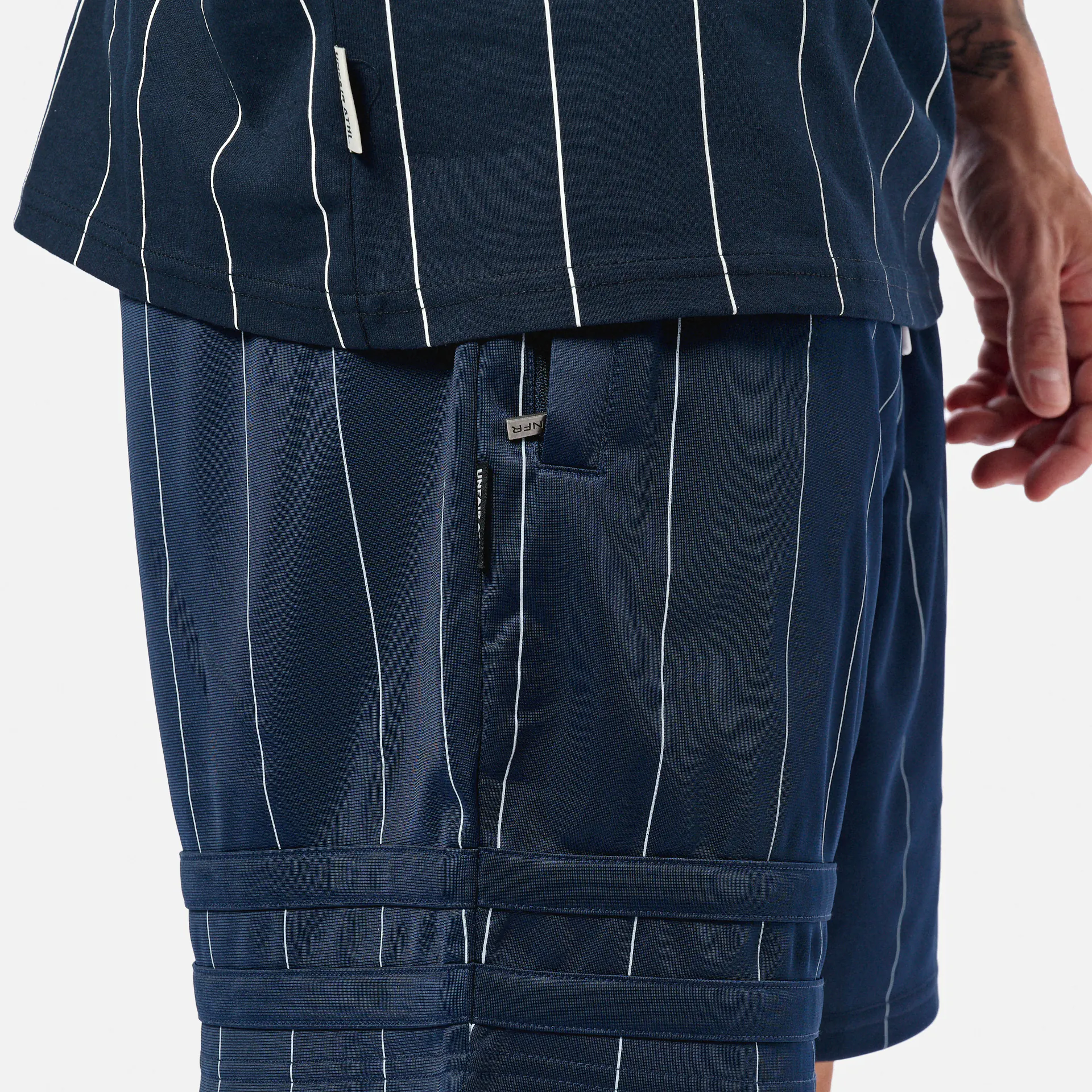 Unfair Athletics DMWU Athletics Shorts Pinstripes Navy