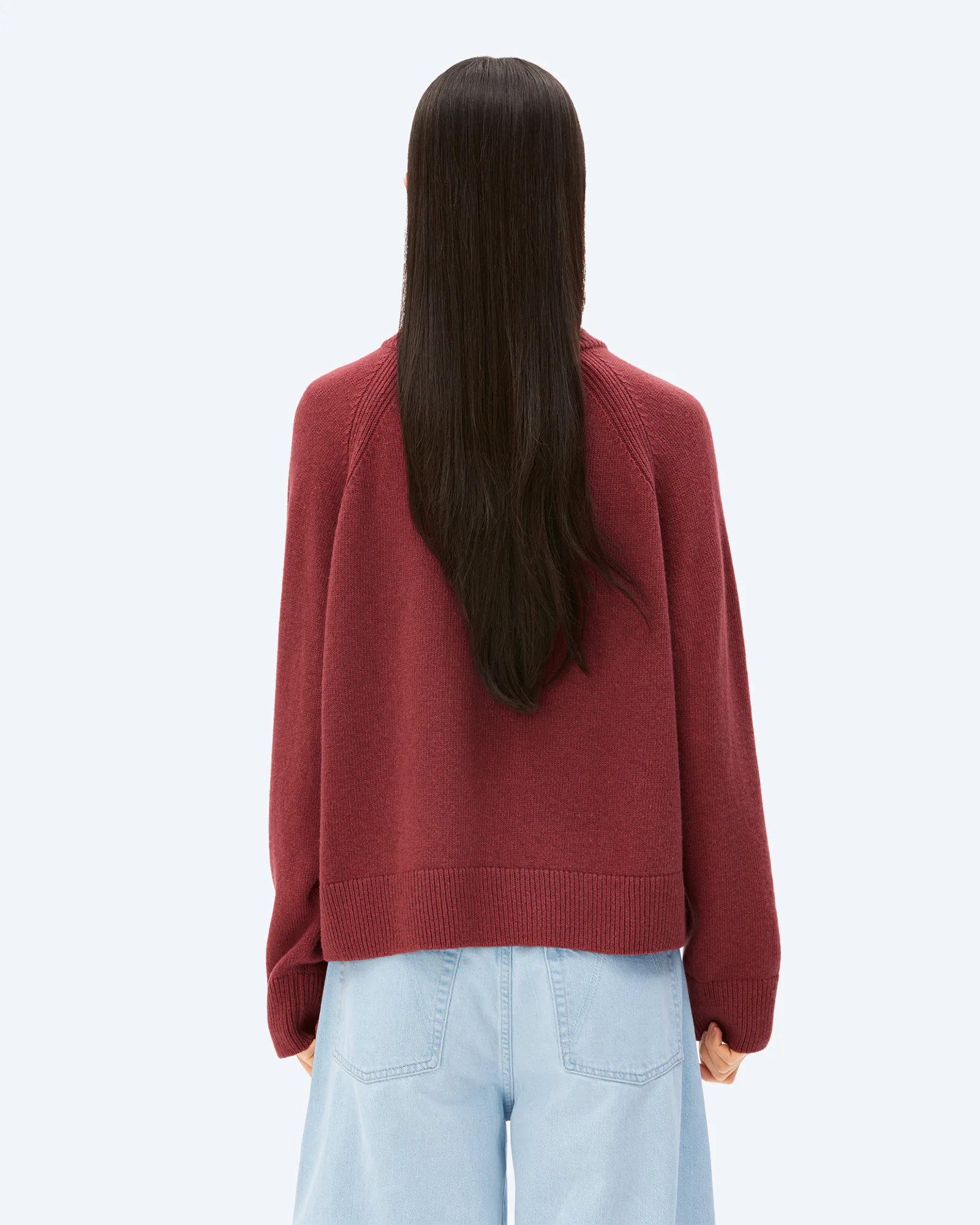 Wool Knit Sweatshirt Velvet Ember