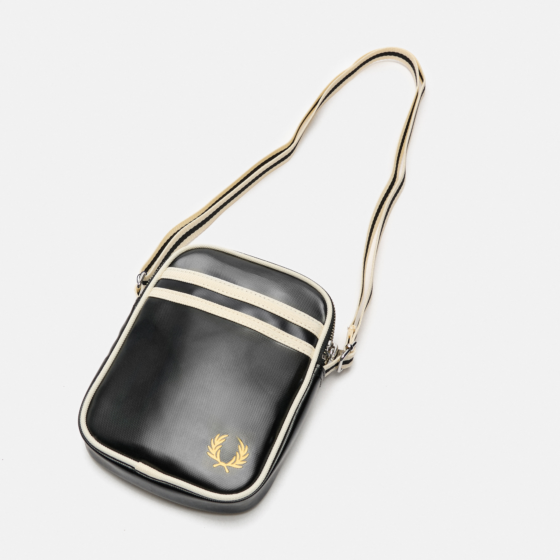 Fred Perry Classic Small Side Bag Black/Ecru