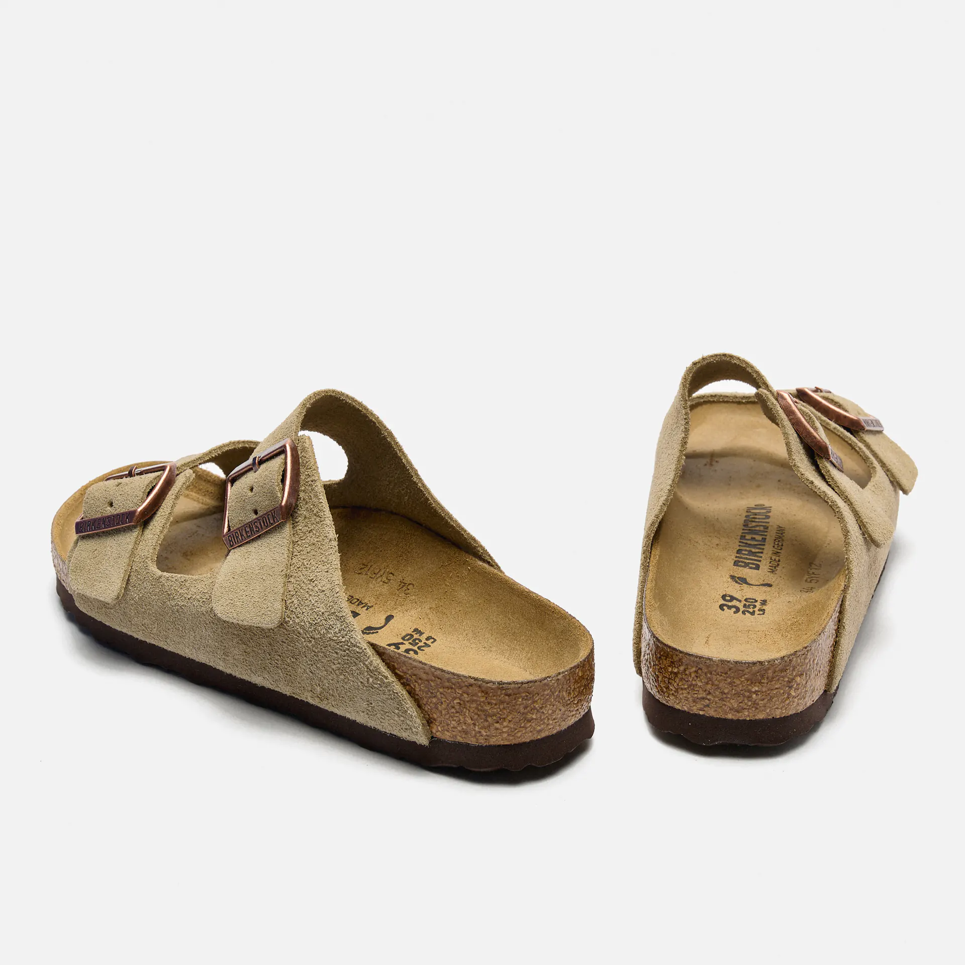 Birkenstock Arizona Suede Leather (Narrow Fit) Sandals Taupe