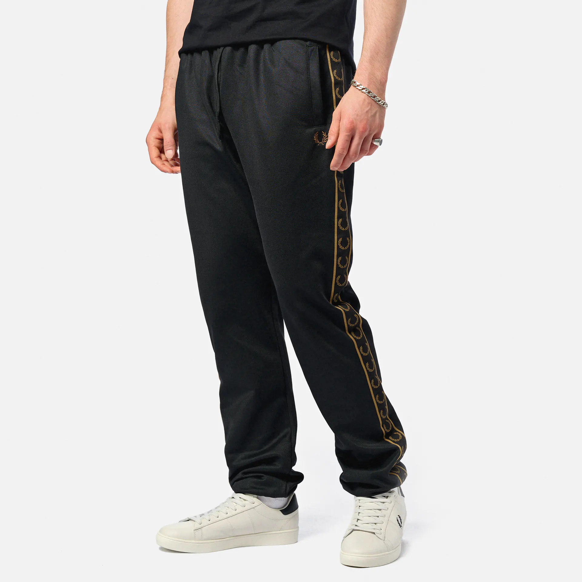 Fred Perry Contrast Tape Track Pant Black/Shaded Stone