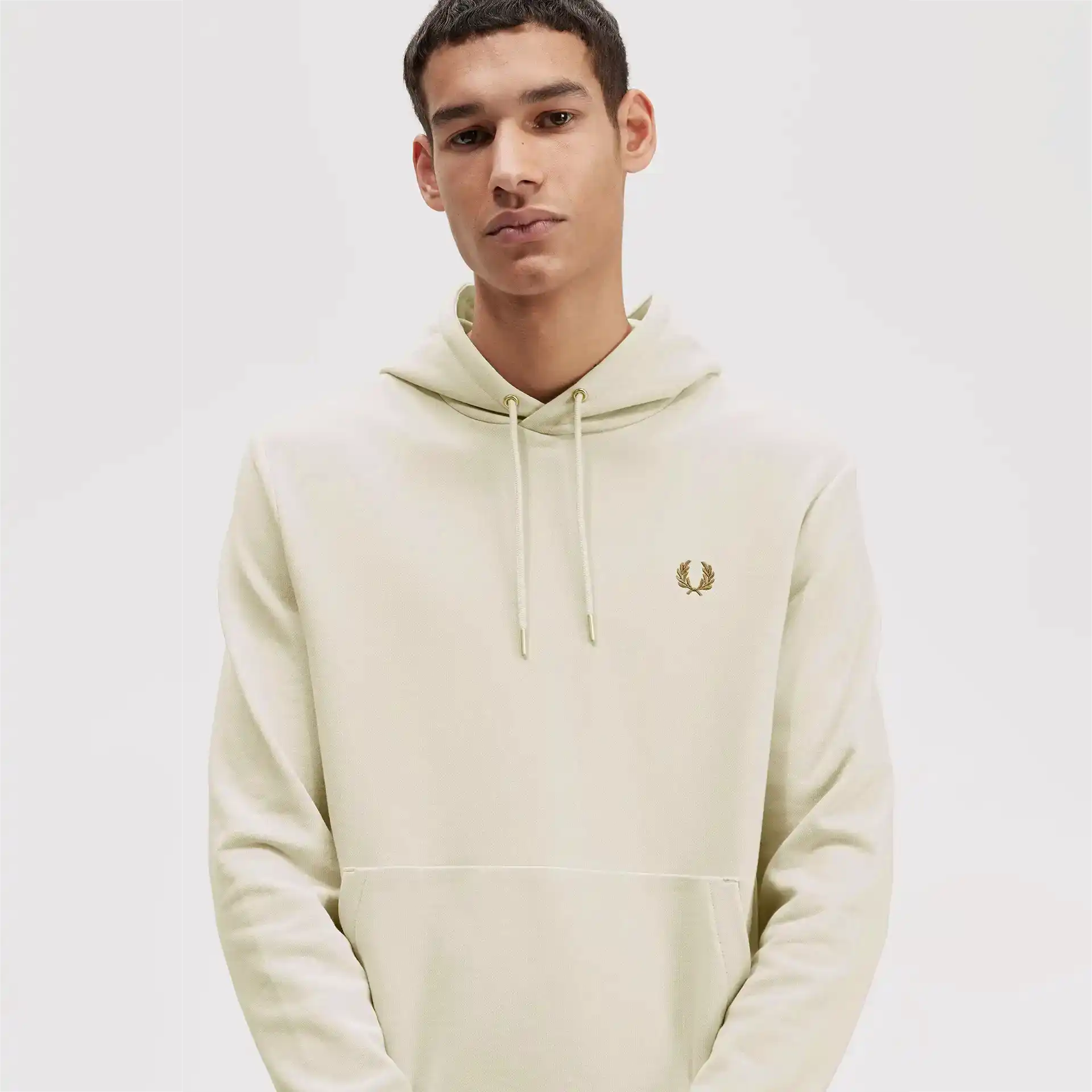 Fred Perry Tipped Hooded Sweatshirt Oatmeal