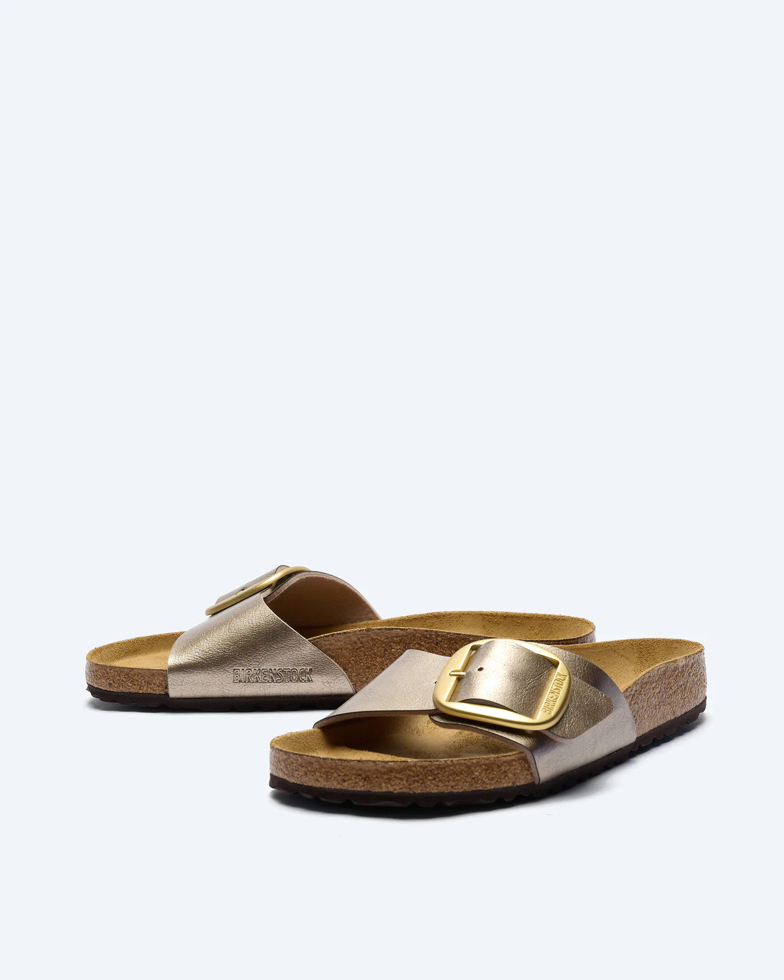 Madrid Big Buckle Birko-Flor Sandals Graceful Taupe