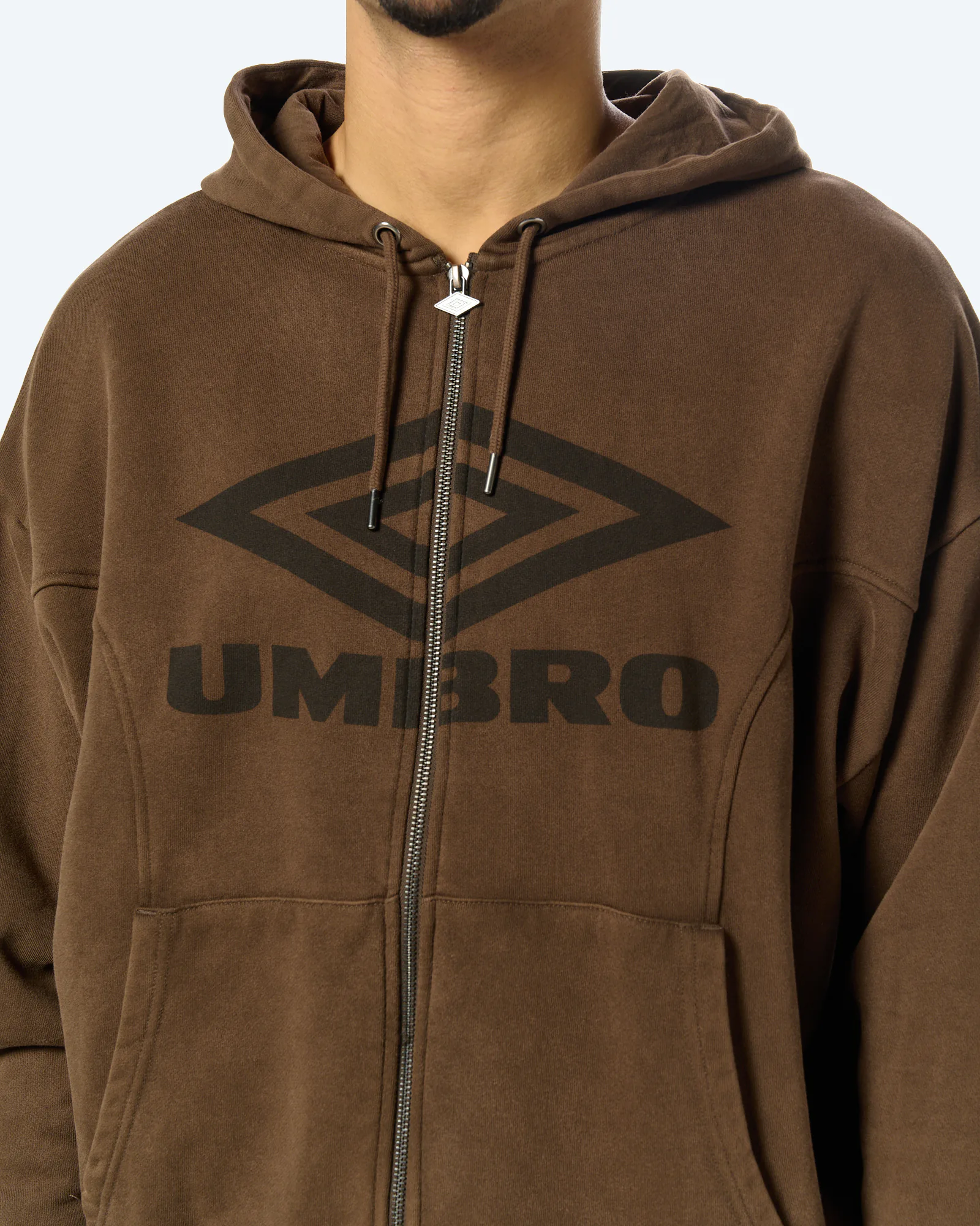 Washed Zip Through Hoodie Demitasse/Black