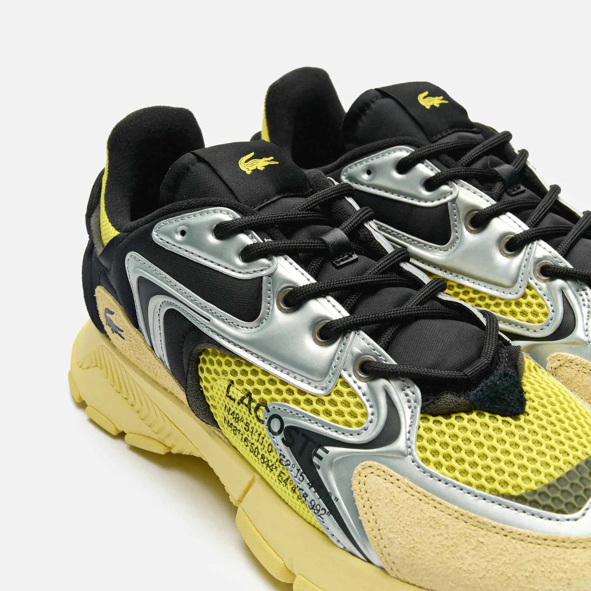 Lacoste L003 Neo Contrasted Textile Sneaker Yellow Black