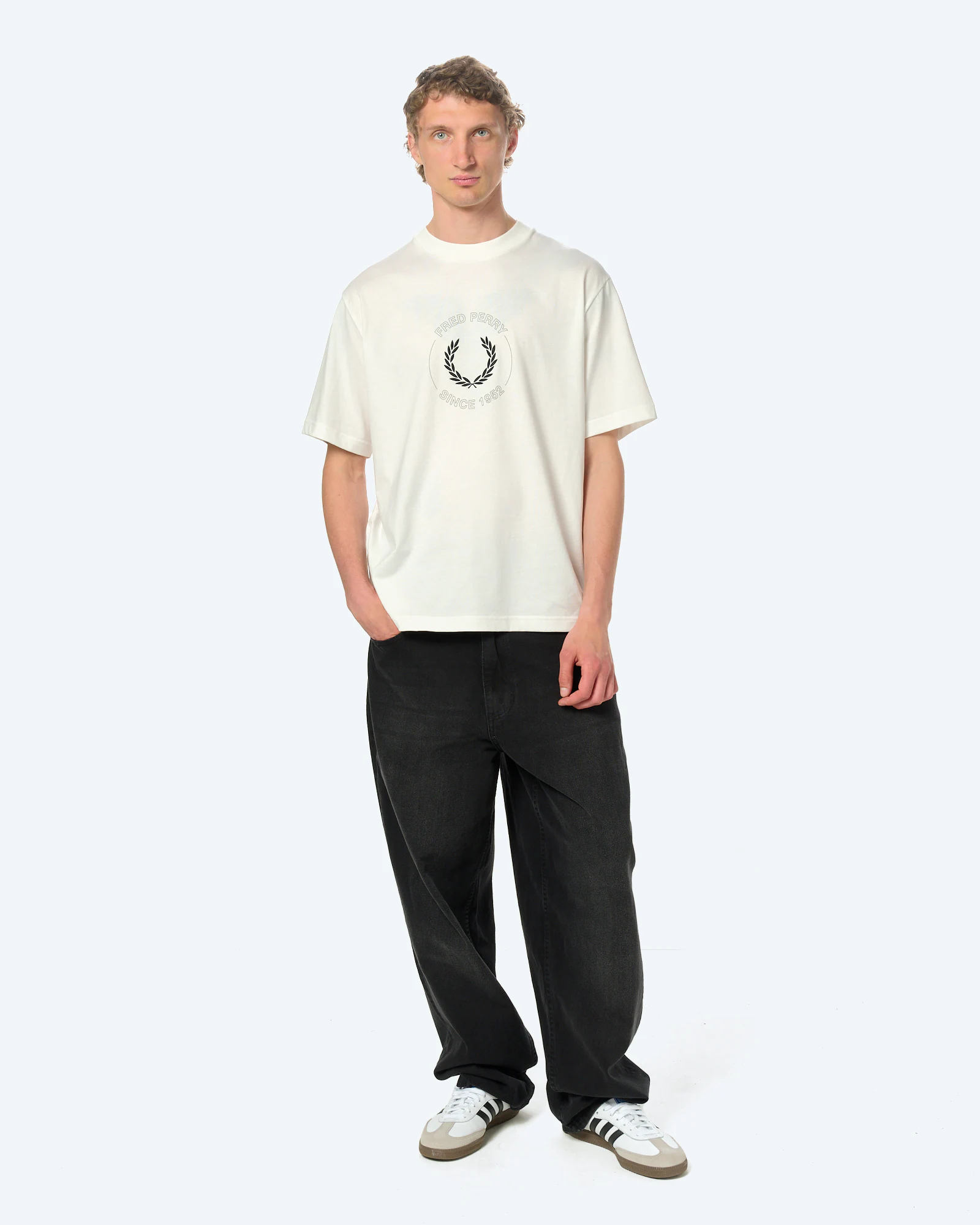 Fred Perry Circle Graphic T-Shirt White 