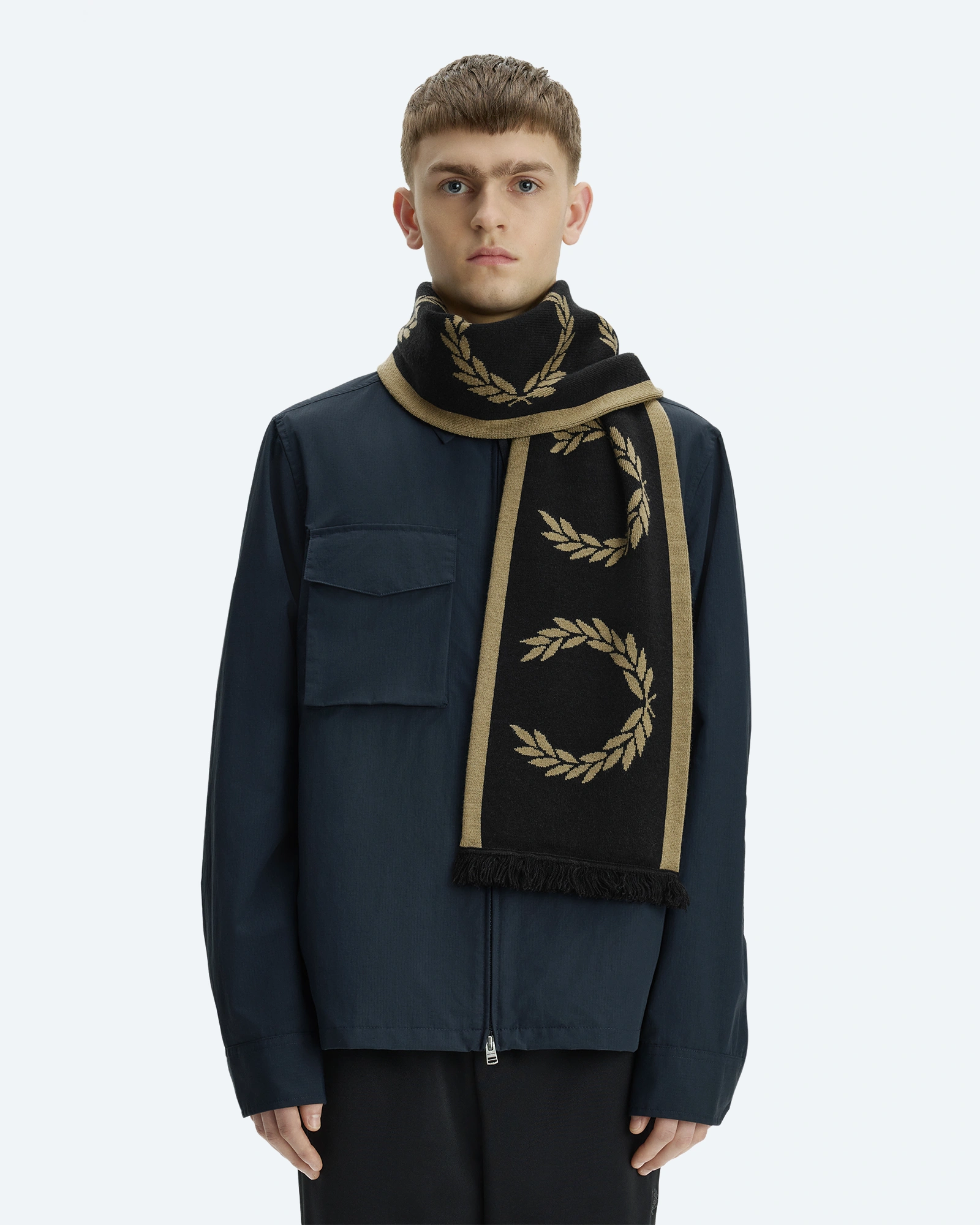 Laurel Jacquard-Scarf Black