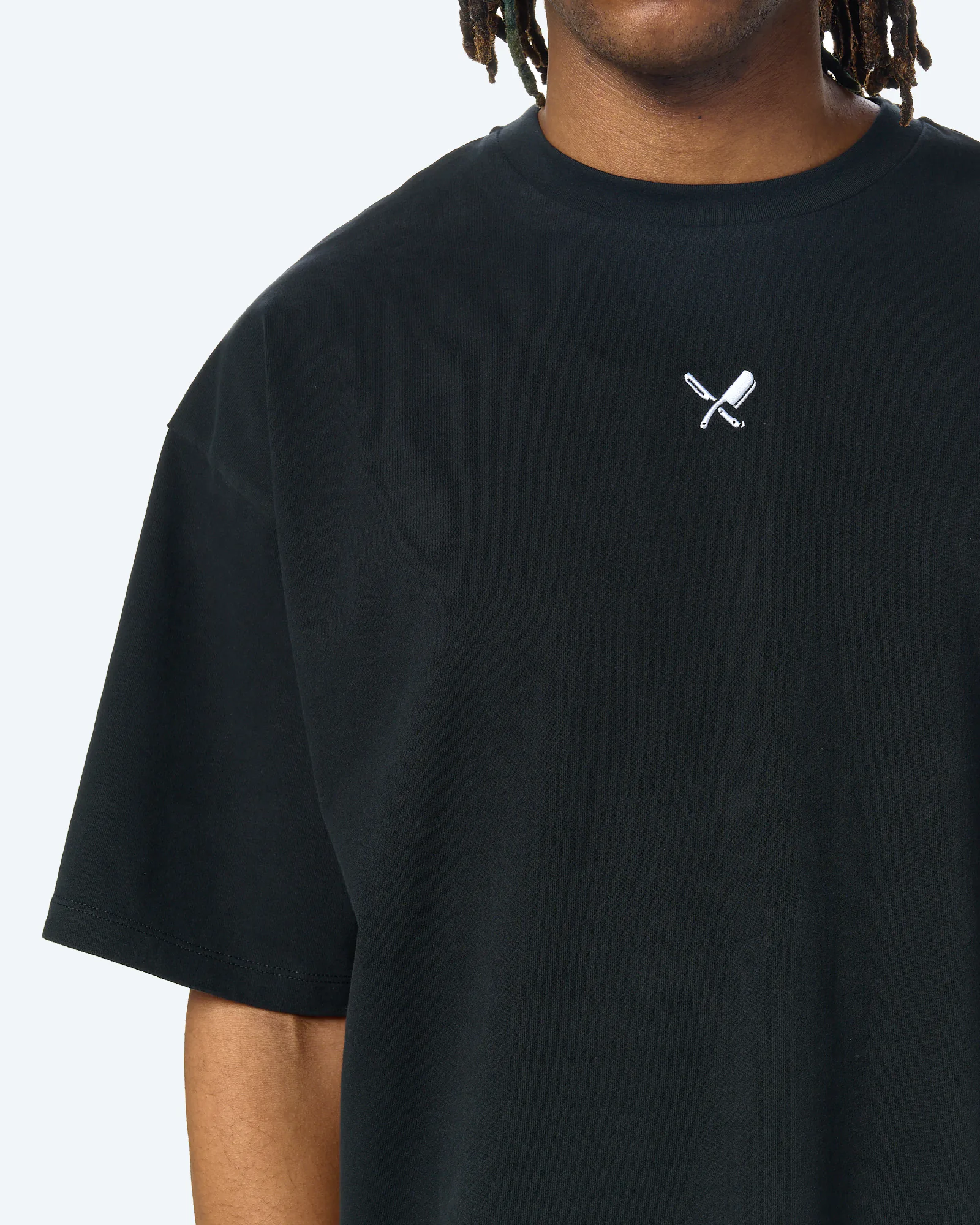 Distorted People Classic Peached Oversized T-Shirt Black