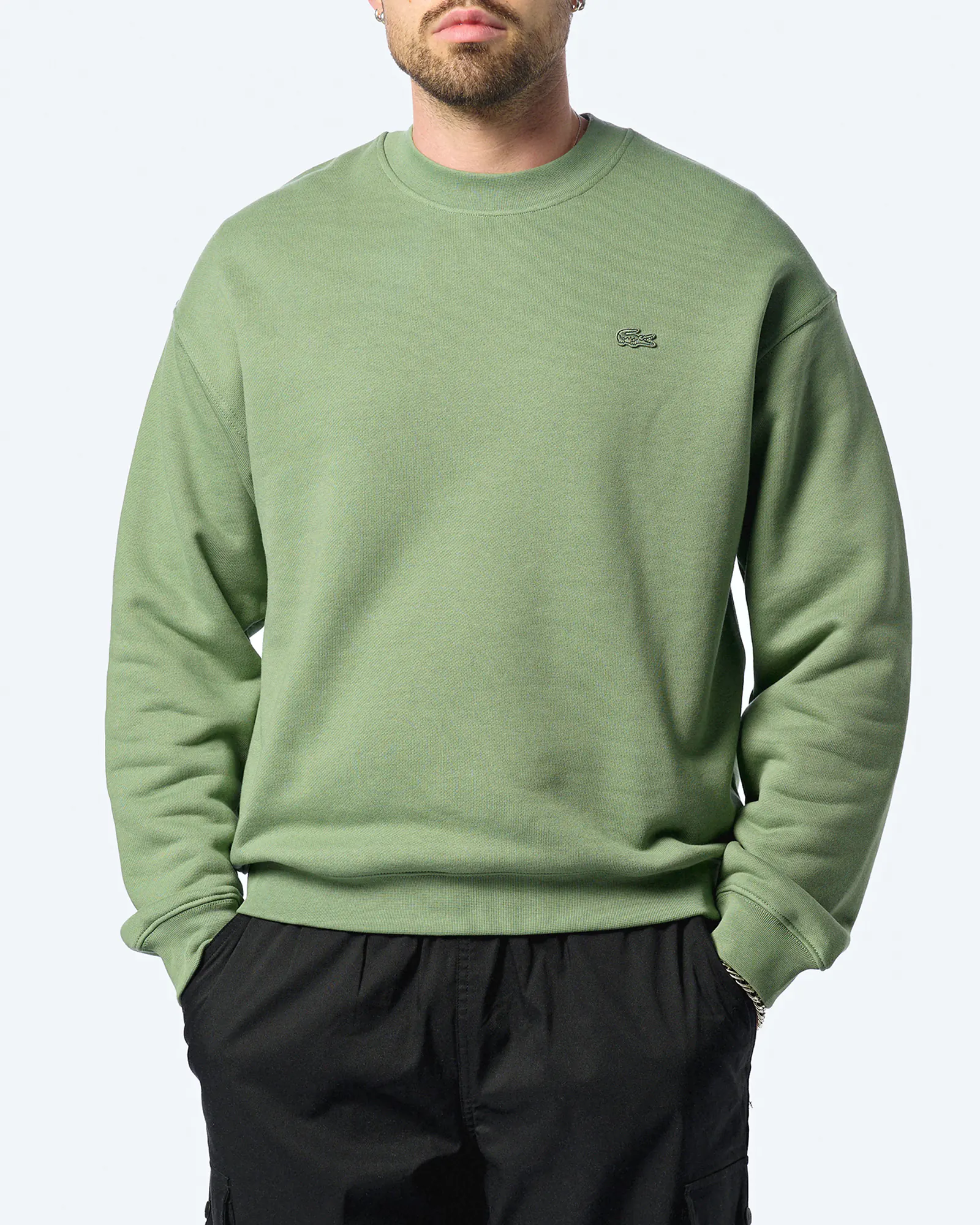 Lacoste Loose Fit Sweatshirt Thyme Lacoste Loose Fit Sweatshirt Thyme