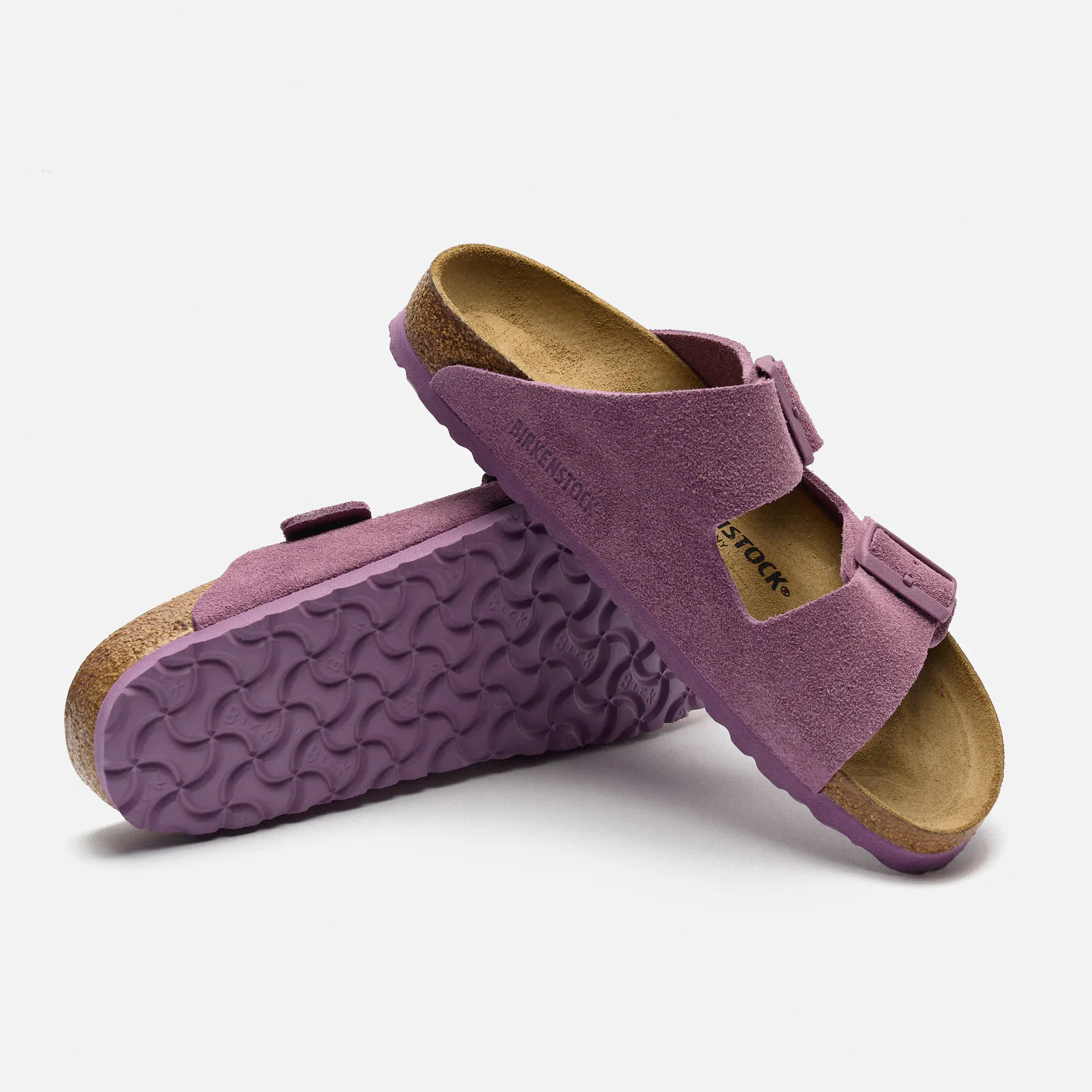 Birkenstock Arizona Suede Leather (Narrow Fit) Sandals Mauve
