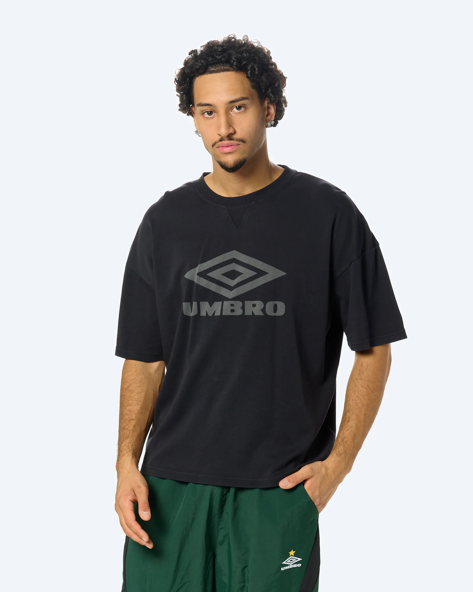 Washed Boxy T-Shirt Black/Sedona Sage
