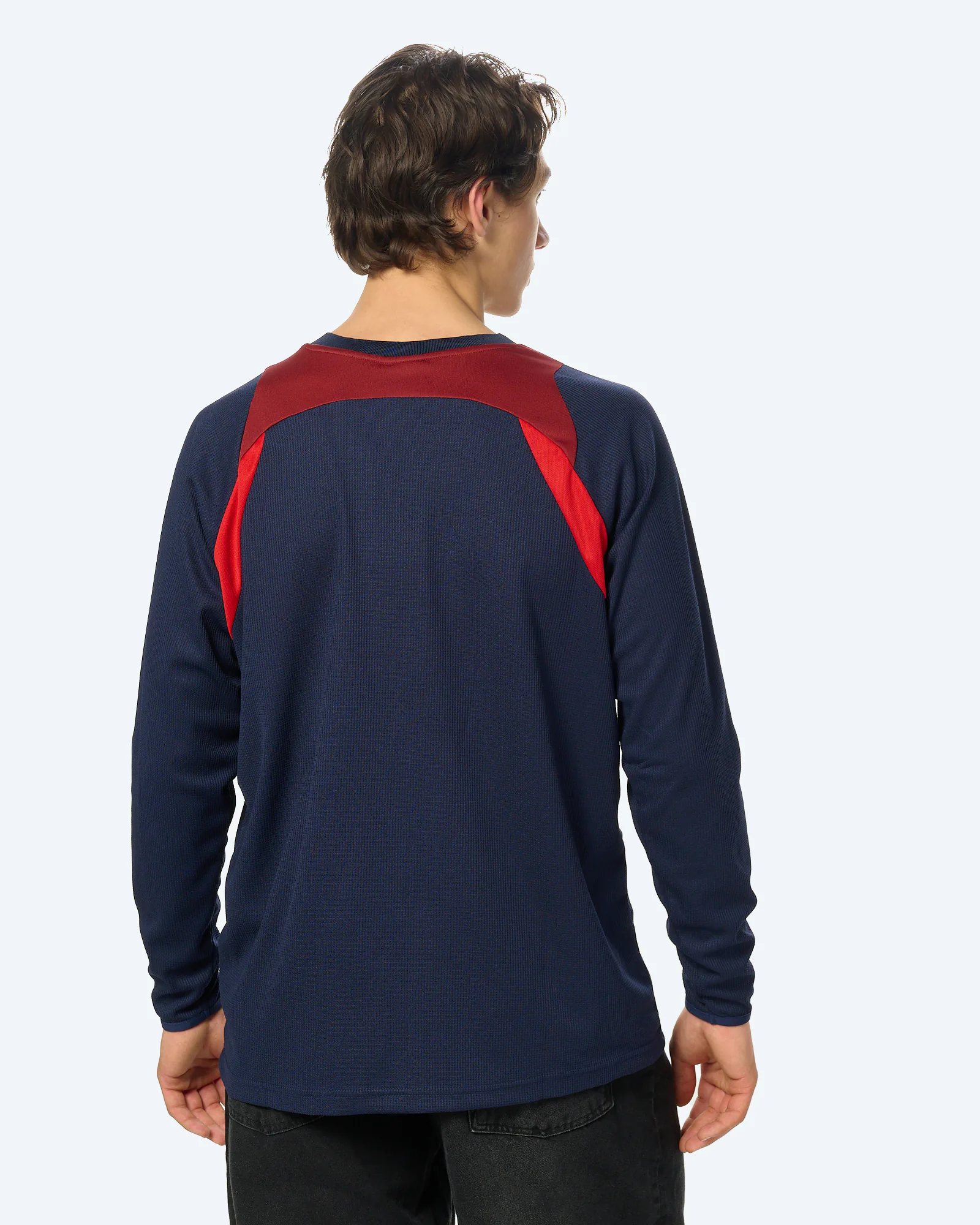 Umbro Panelled Longsleeve Jersey Baritone Blue/Goji Berry/Brilliant White 