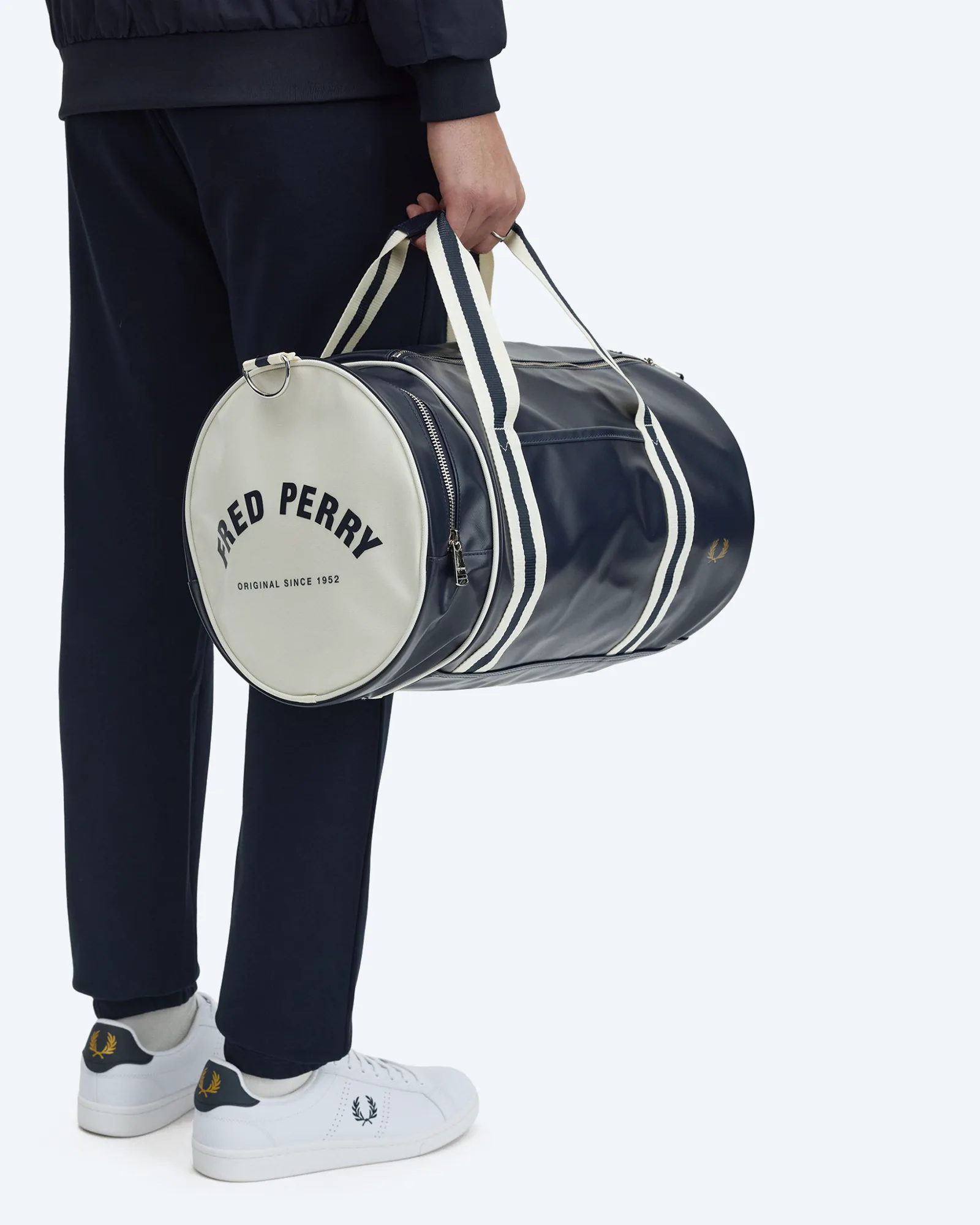 Fred Perry Classic Barrel Bag Navy/Ecru
