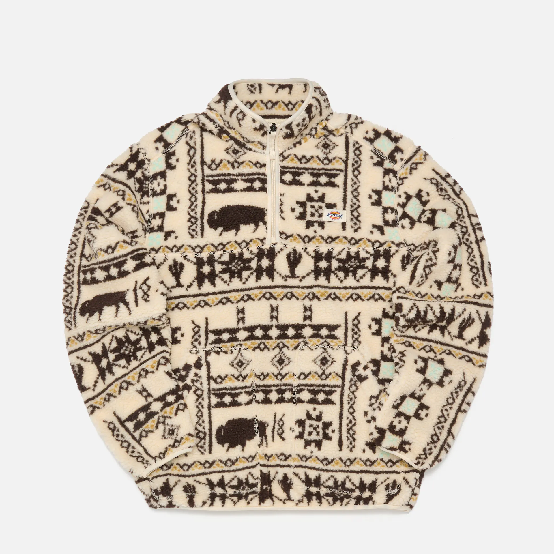 Dickies Hays Quarter Zip Sweatshirt All-Over-Print Nordic Light