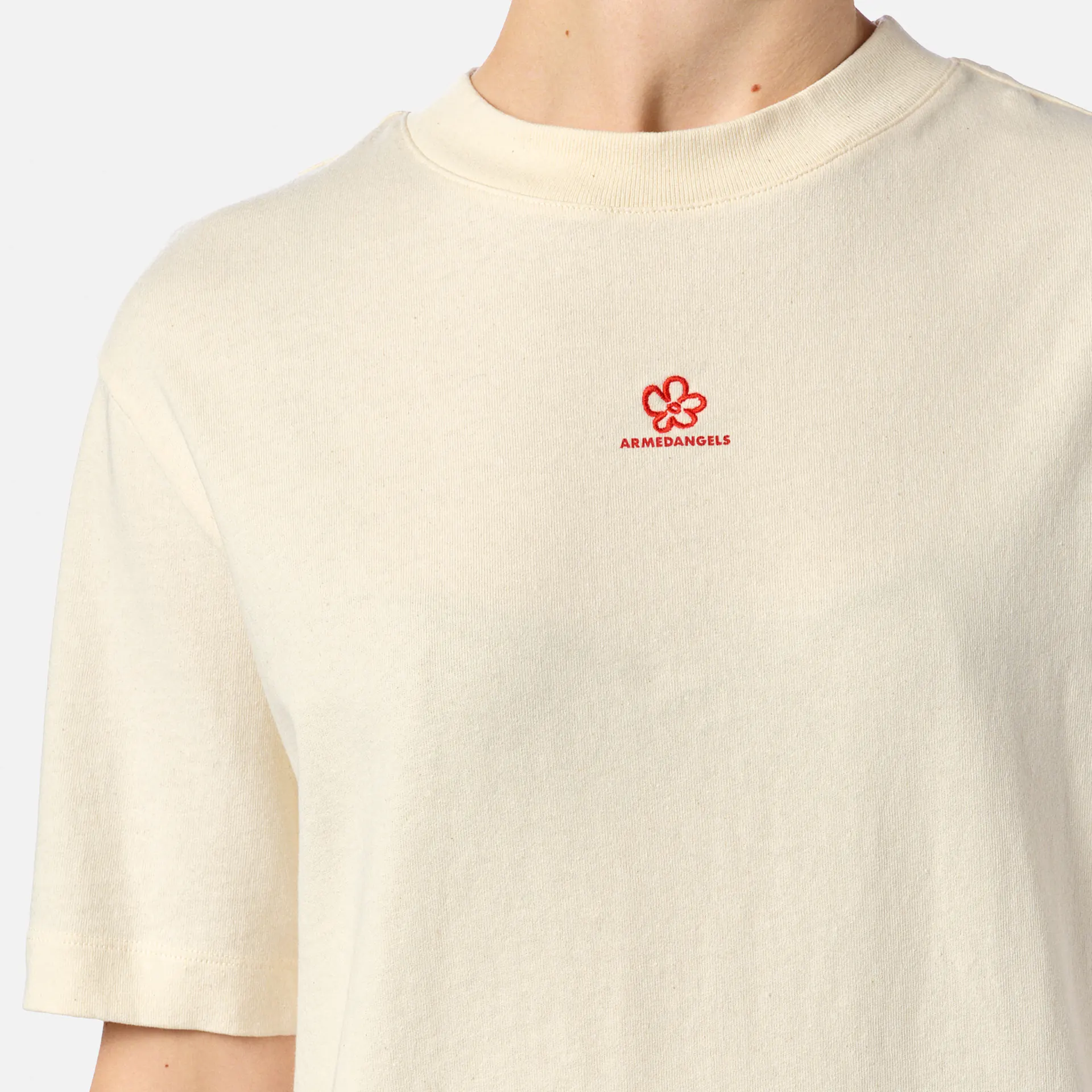 ARMEDANGELS TARJAA BACK FLOWAA T-Shirt Undyed