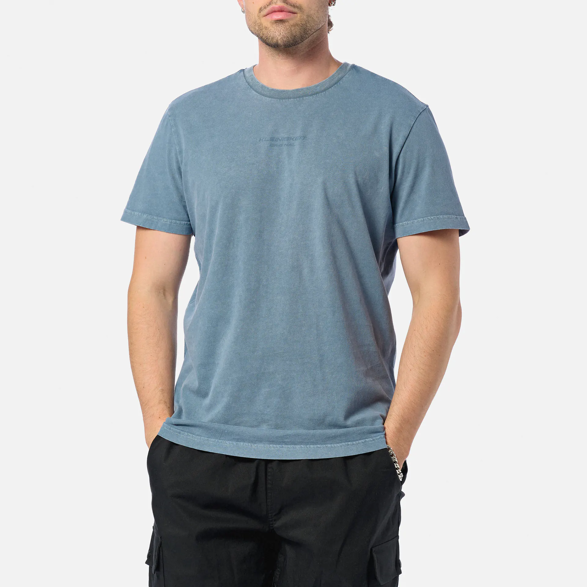 Kleinigkeit Bois Pfui Dyebel T-Shirt Storm Blue