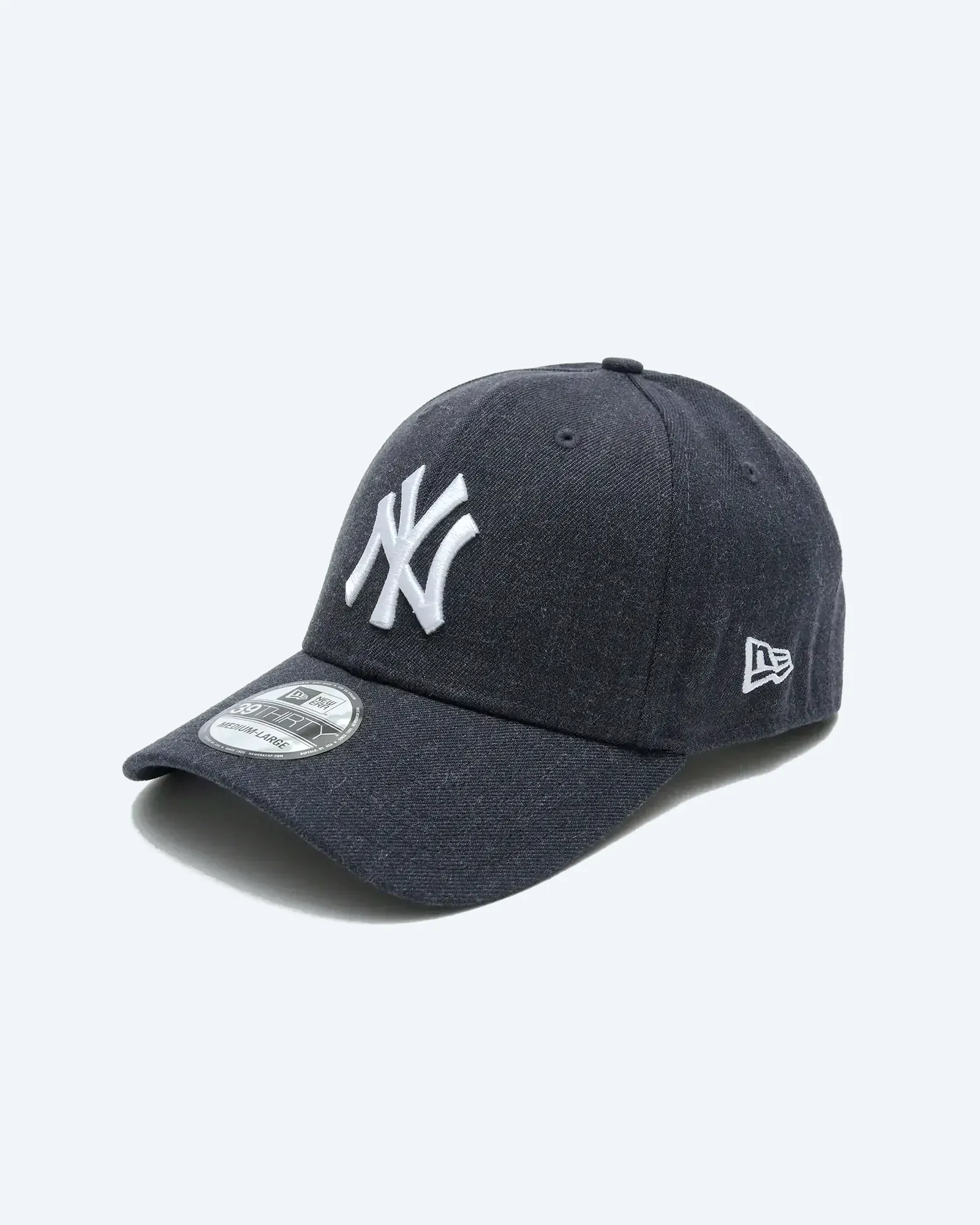 New Era MLB NY Yankees Heather Wool 39Thirty Stretch Fit Cap Navy
