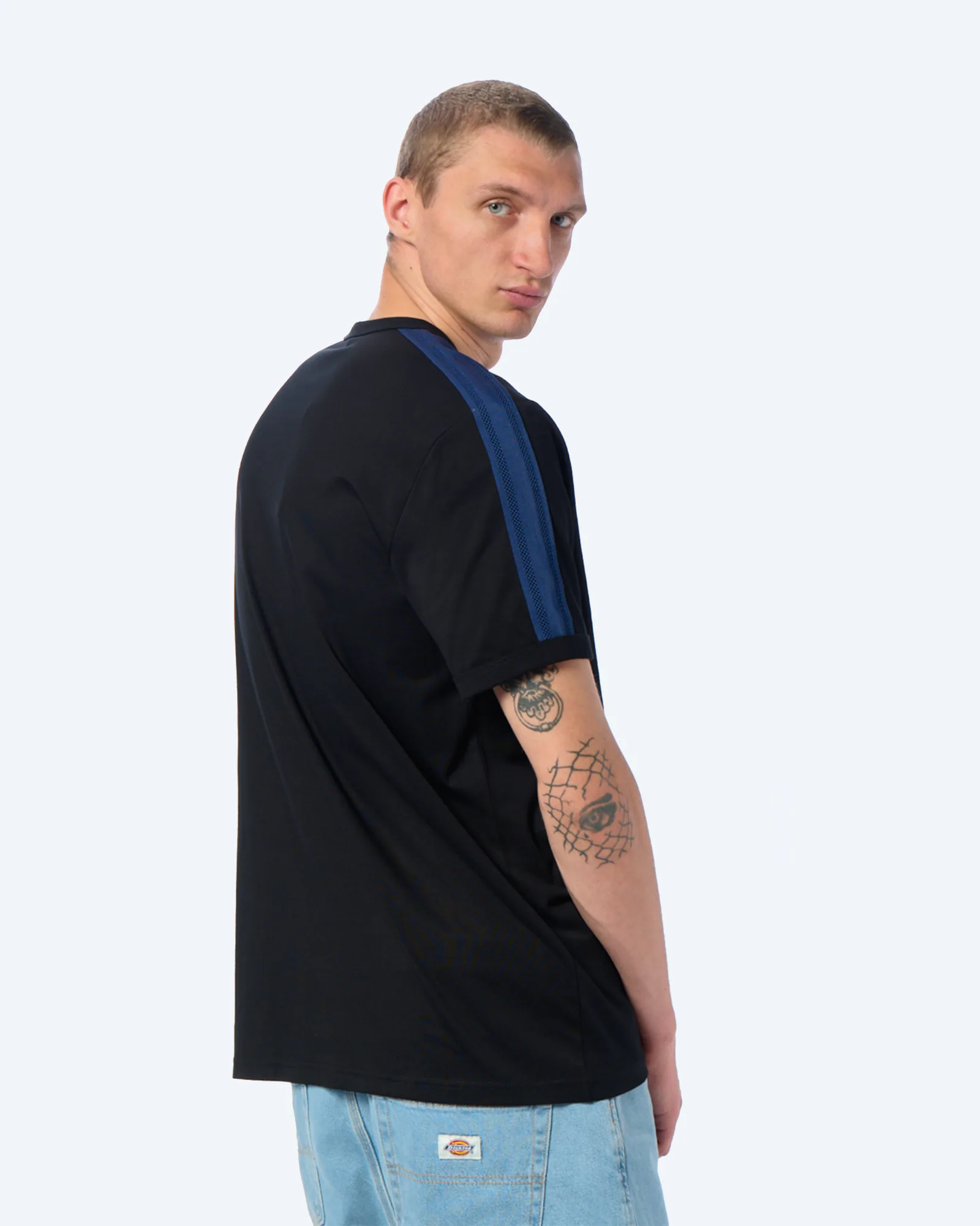 Fred Perry Mesh Taped Ringer T-Shirt Black