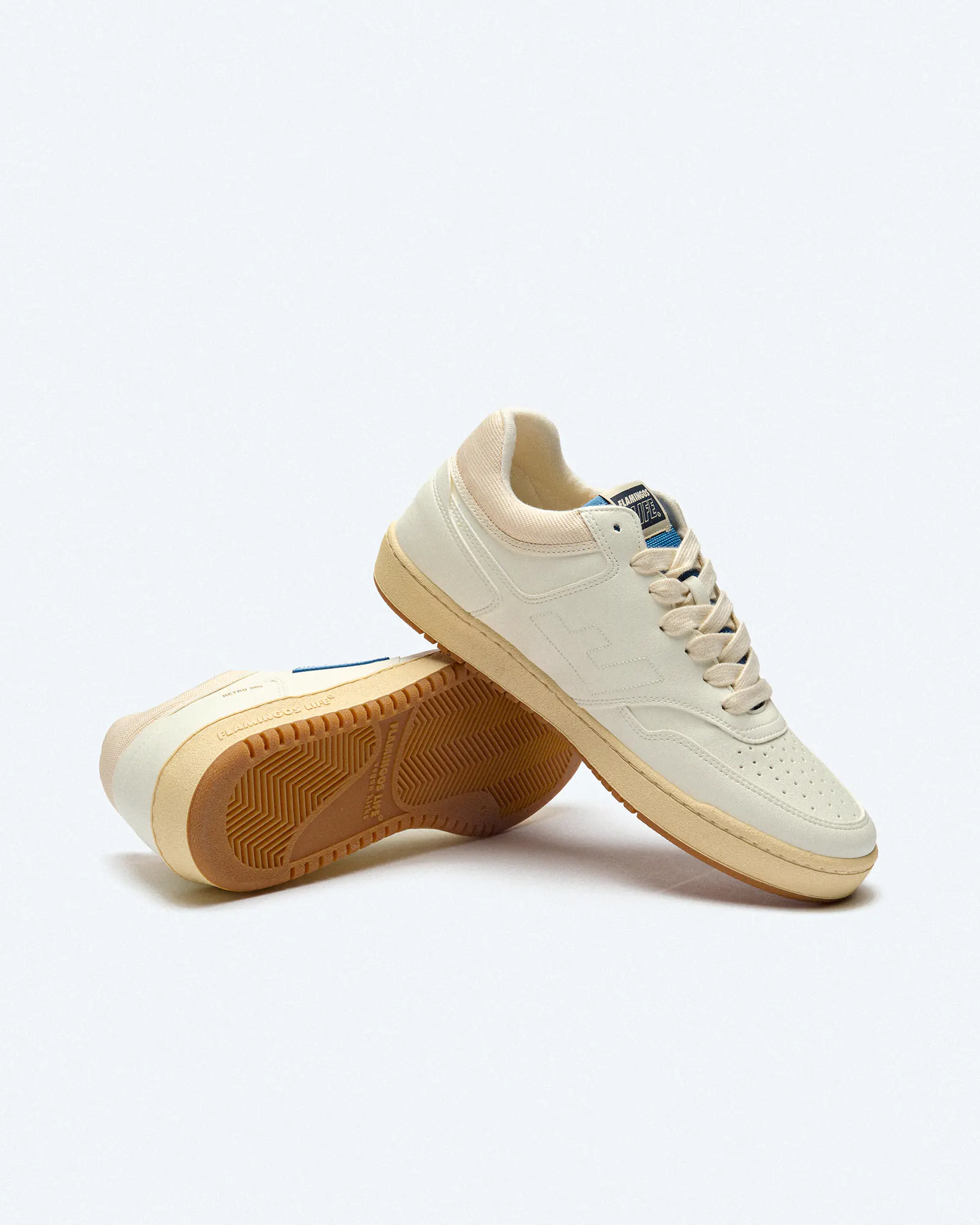 Flamingos Life Retro 90s Sneaker Pearl Indaco Caramel Flamingos Life Retro 90s Sneaker Pearl Indaco Caramel