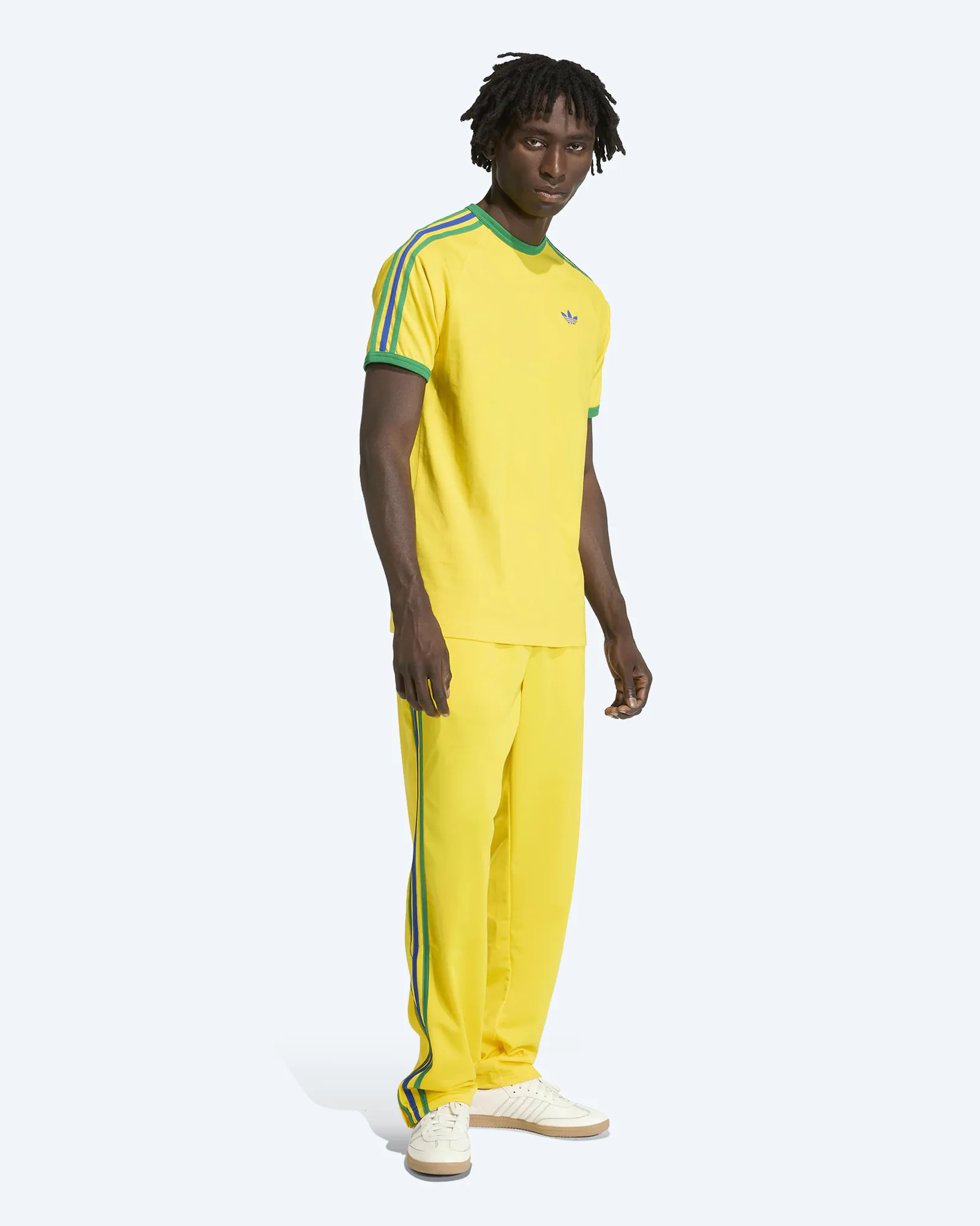 Originals 3-Stripes T-Shirt Eqt Yellow/Green/Collegiate Royal