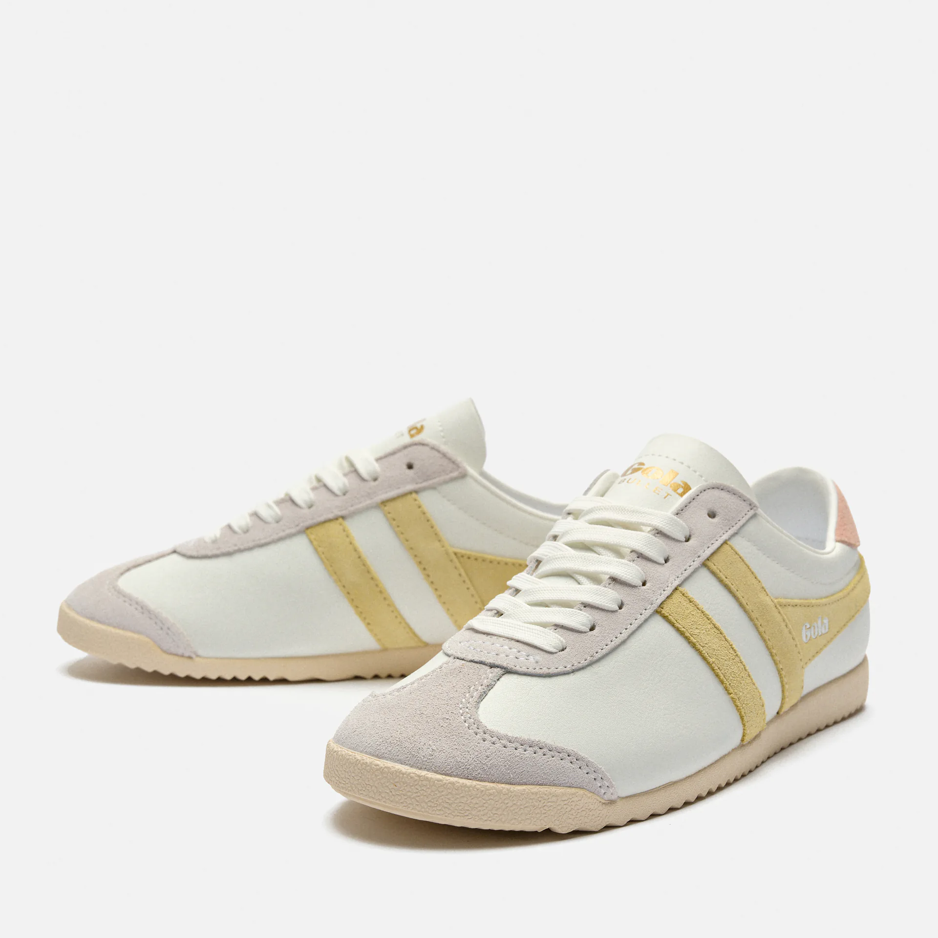 Gola Bullet Pure Sneaker White/Lemon/Pearl Pink