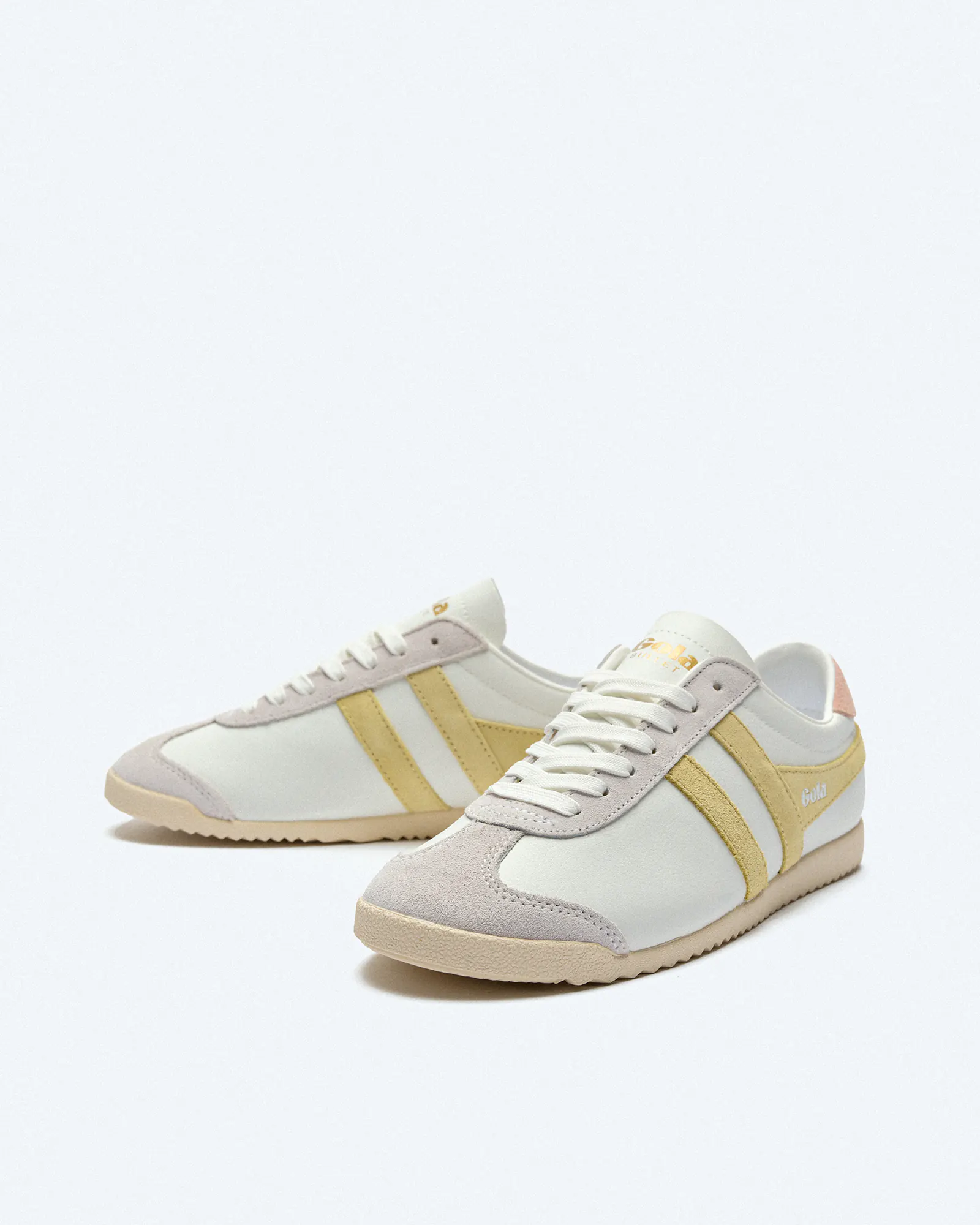 Gola Bullet Pure Sneaker White/Lemon/Pearl Pink Gola Bullet Pure Sneaker White/Lemon/Pearl Pink