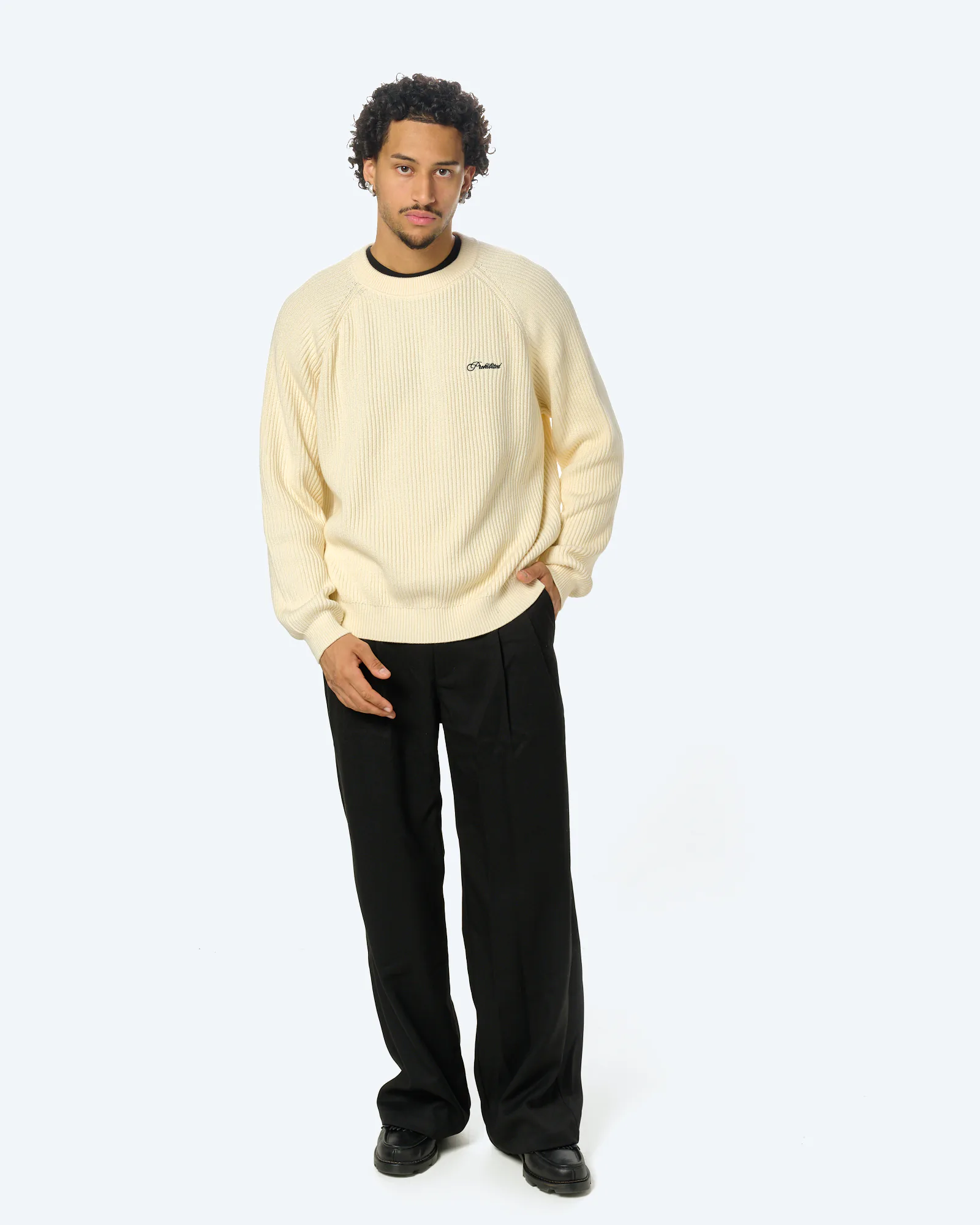 Campus Knit Sweater Cream
