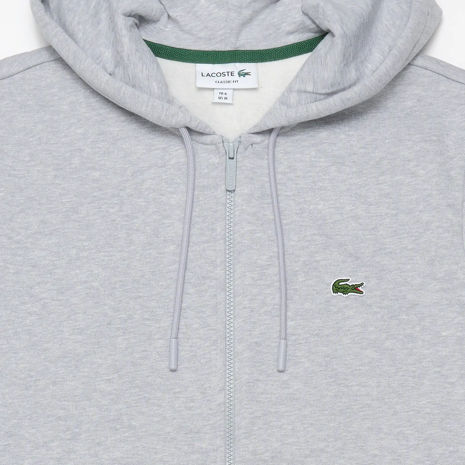 Lacoste Hooded Sweatsuit Silver Chine
