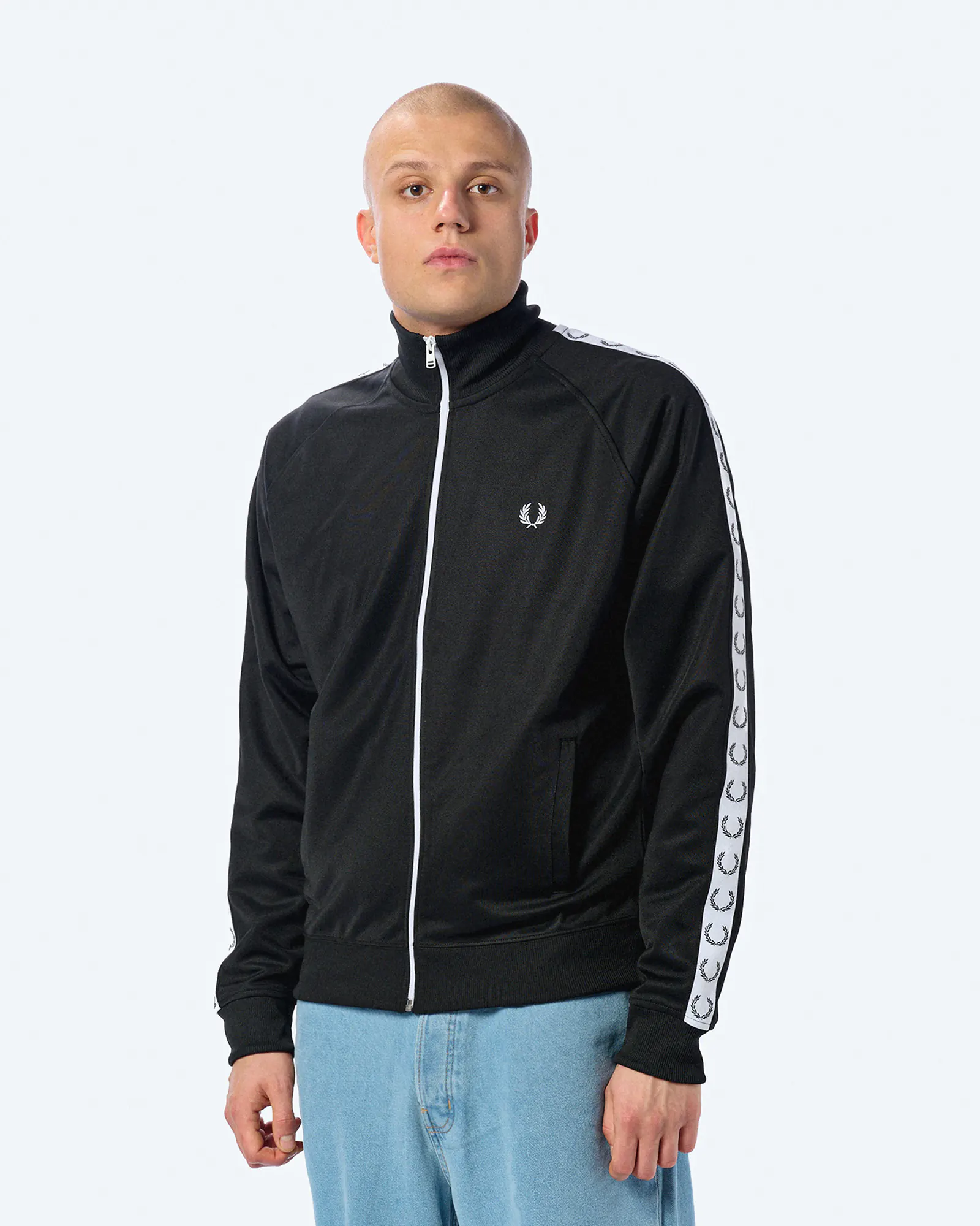 Fred Perry Taped Track Jacket Black