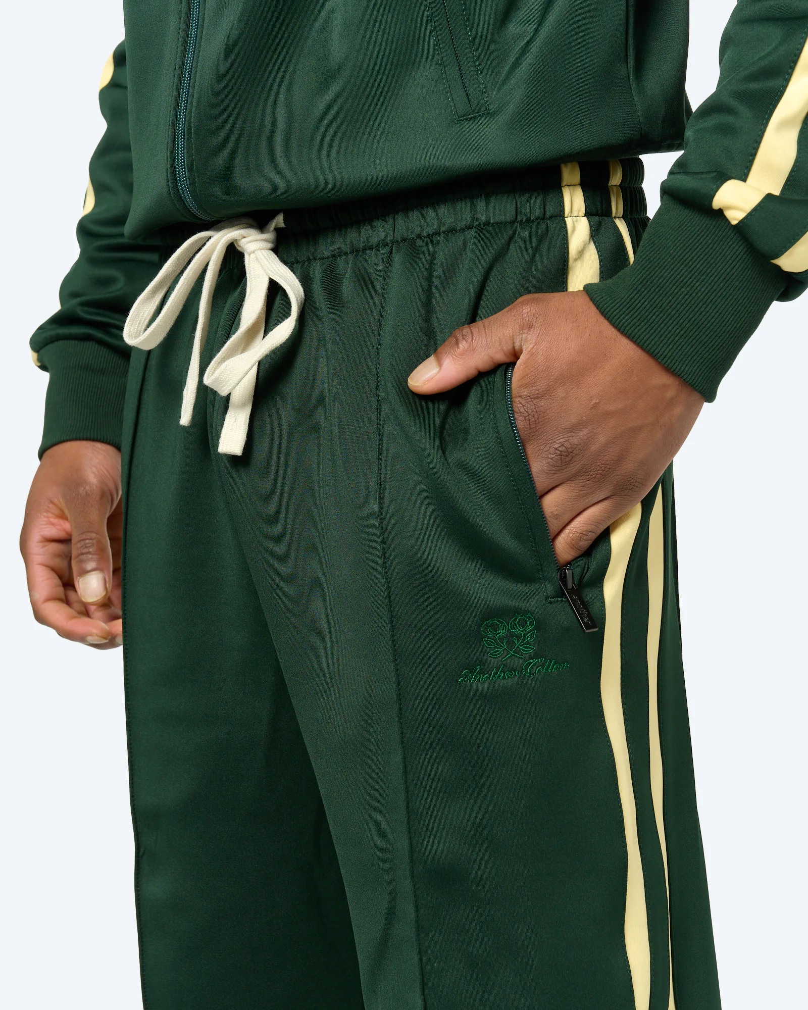 Another Cotton Everyday Wide Fit Track Pant Green