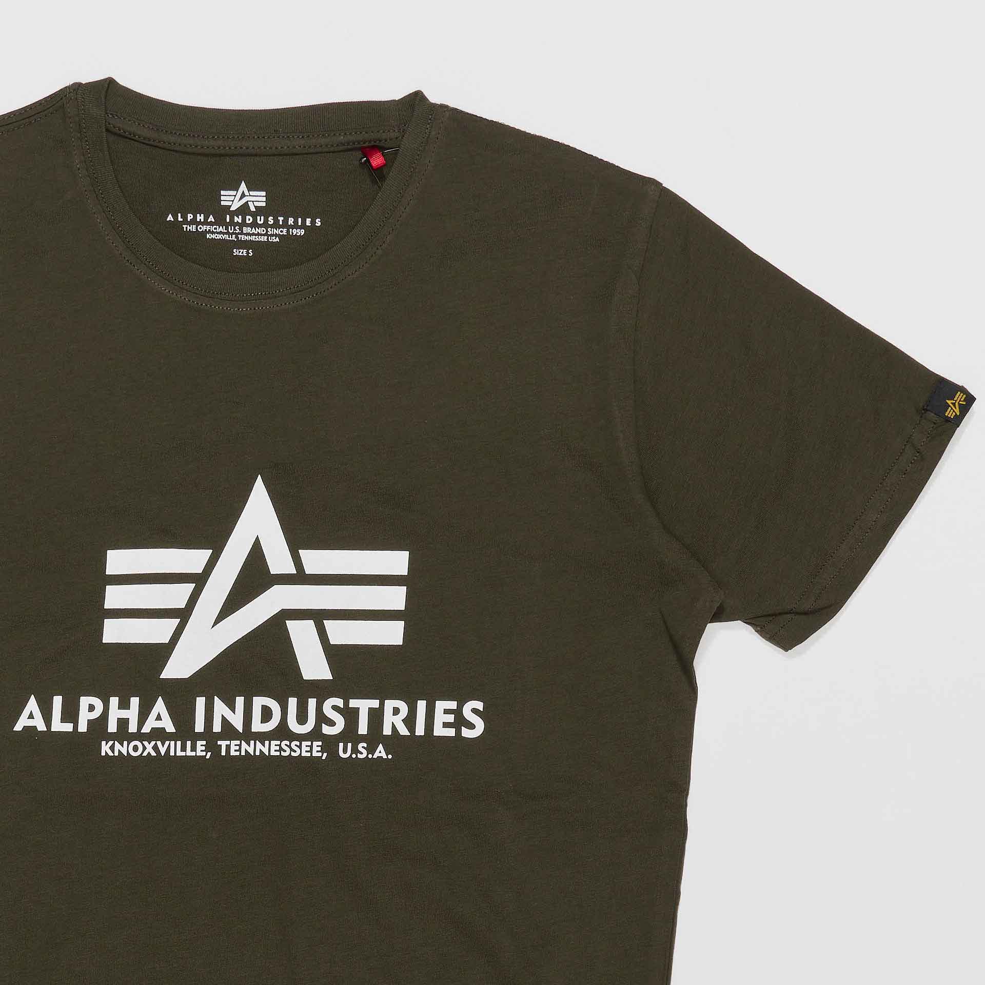 Alpha Industries Basic T-Shirt Grey Black/Olive