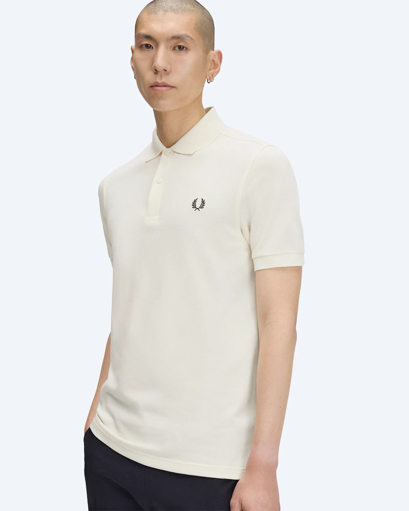 Fred Perry The Fred Perry Shirt Ecru/Nightgreen