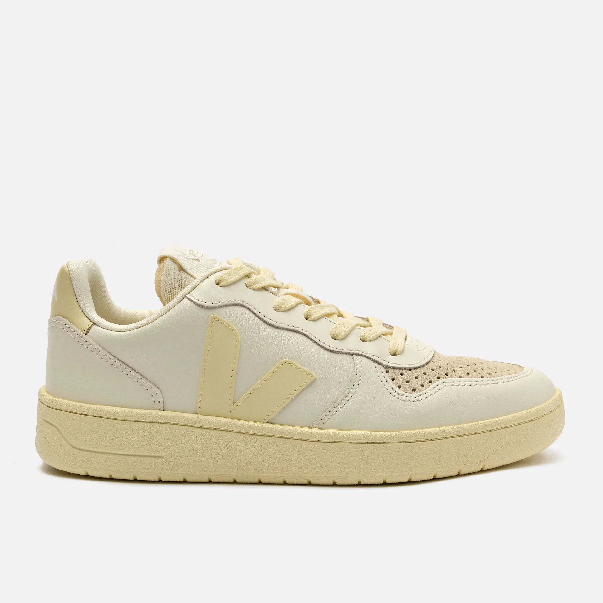 Veja V-10 Women Leather Sneaker Pure Calcaire