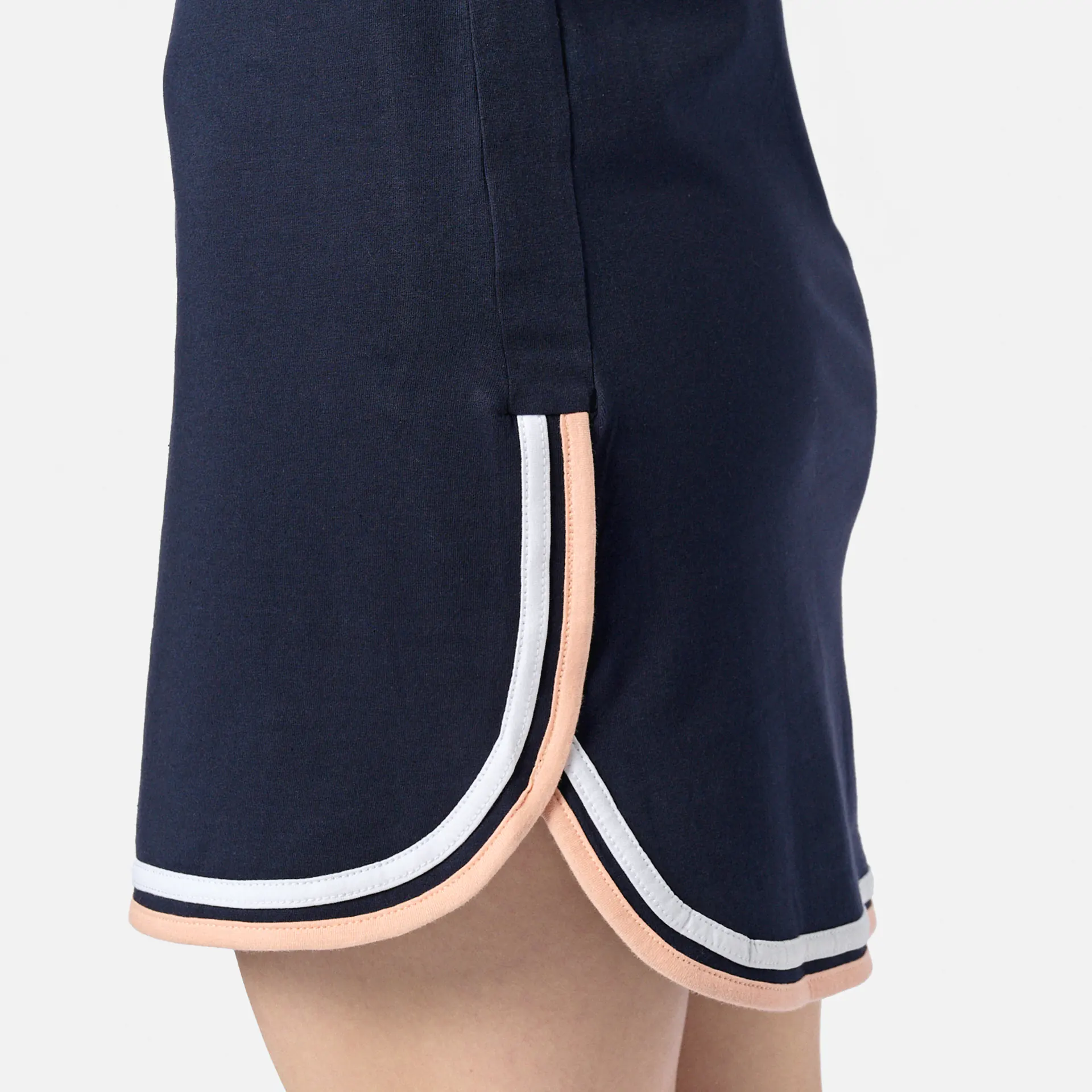 Kleinigkeit Görls Skörti V-Neck Dress Navy/Rosa Stripe