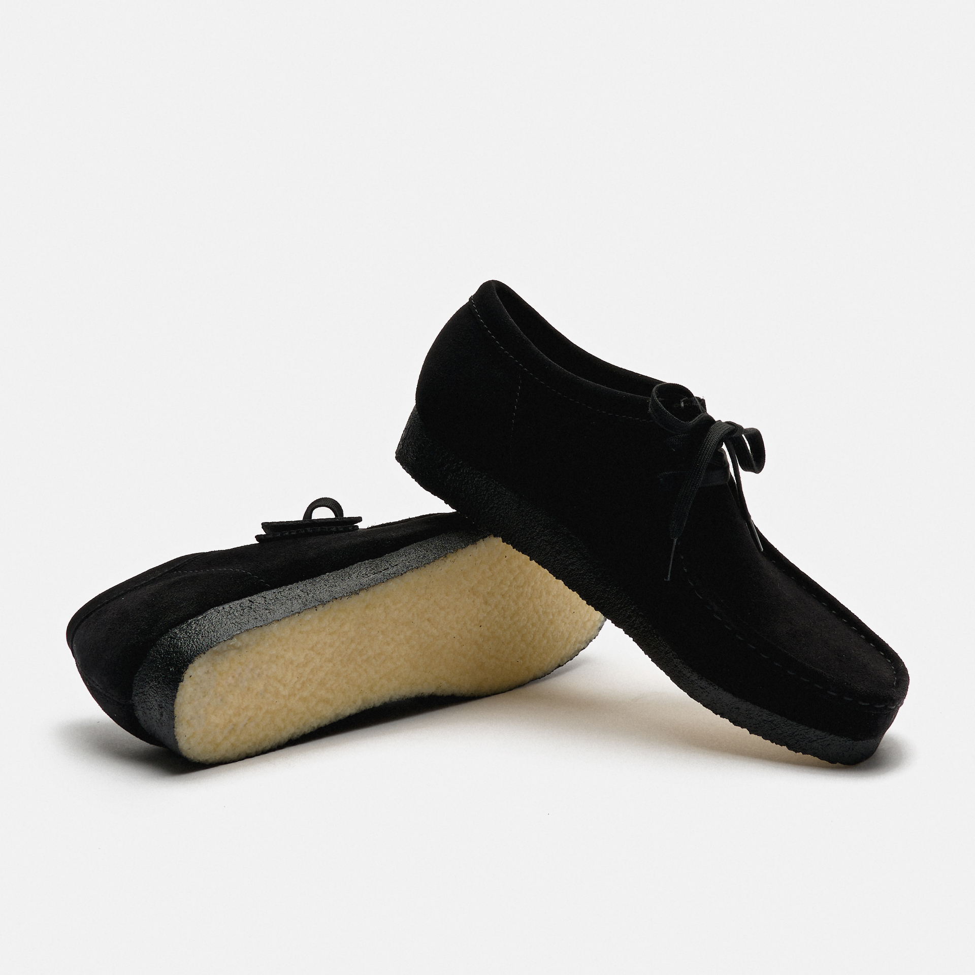 Clarks Men's Wallabee Suede Shoes Black