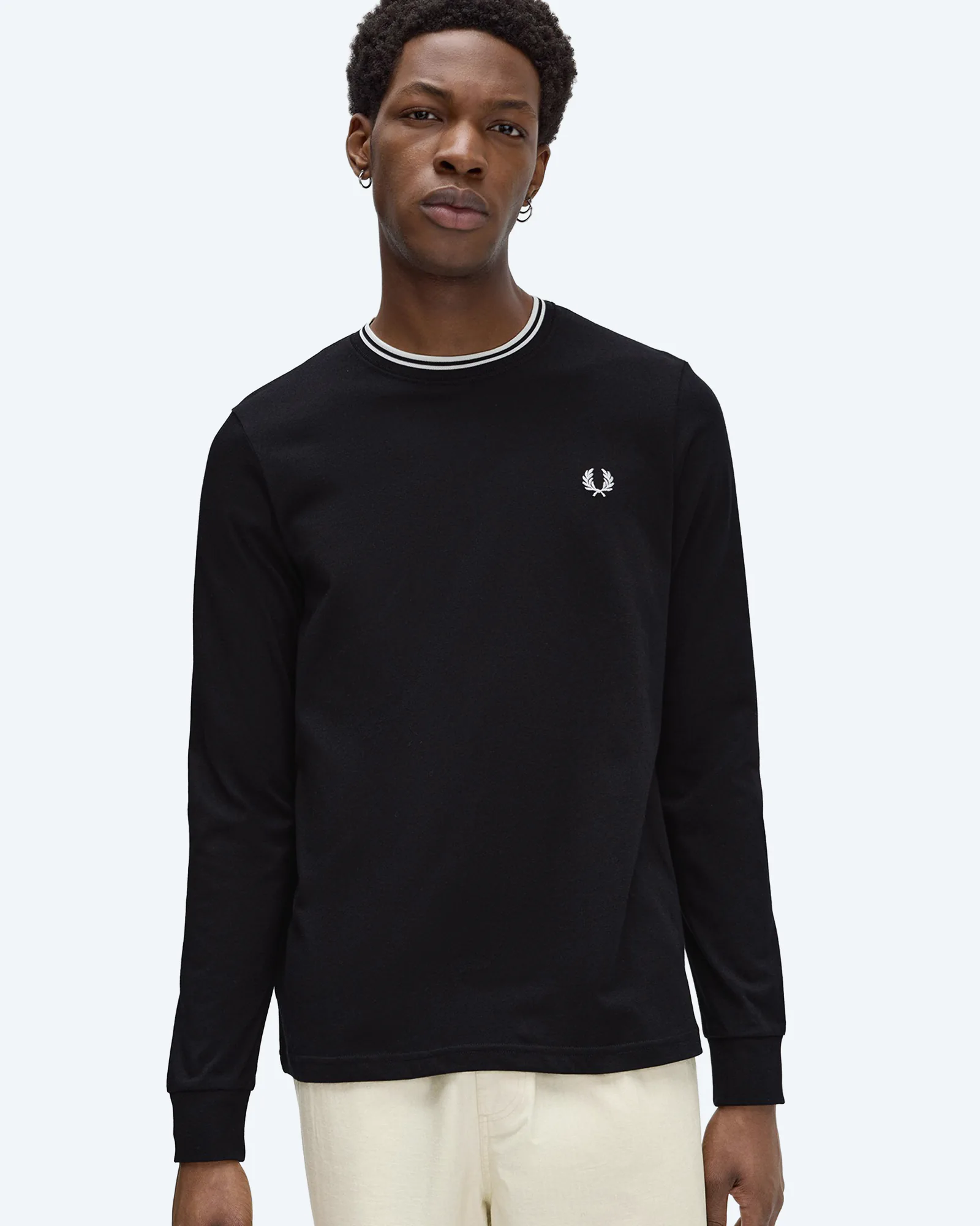 Fred Perry Twin Tipped Longsleeve Black
