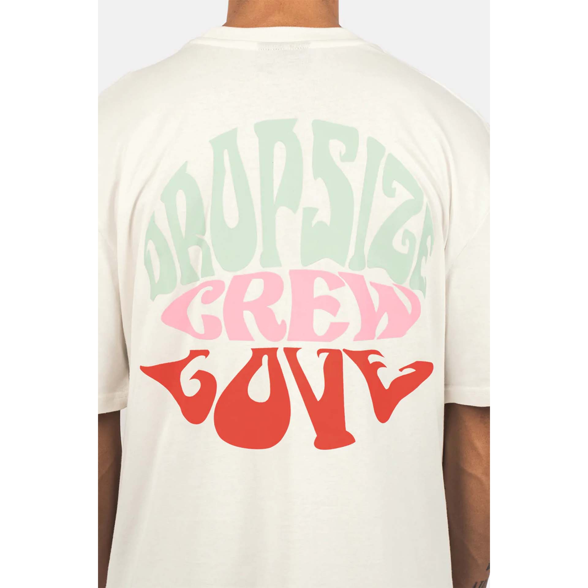 Dropsize Heavy Oversize Crew Love T-Shirt Cream
