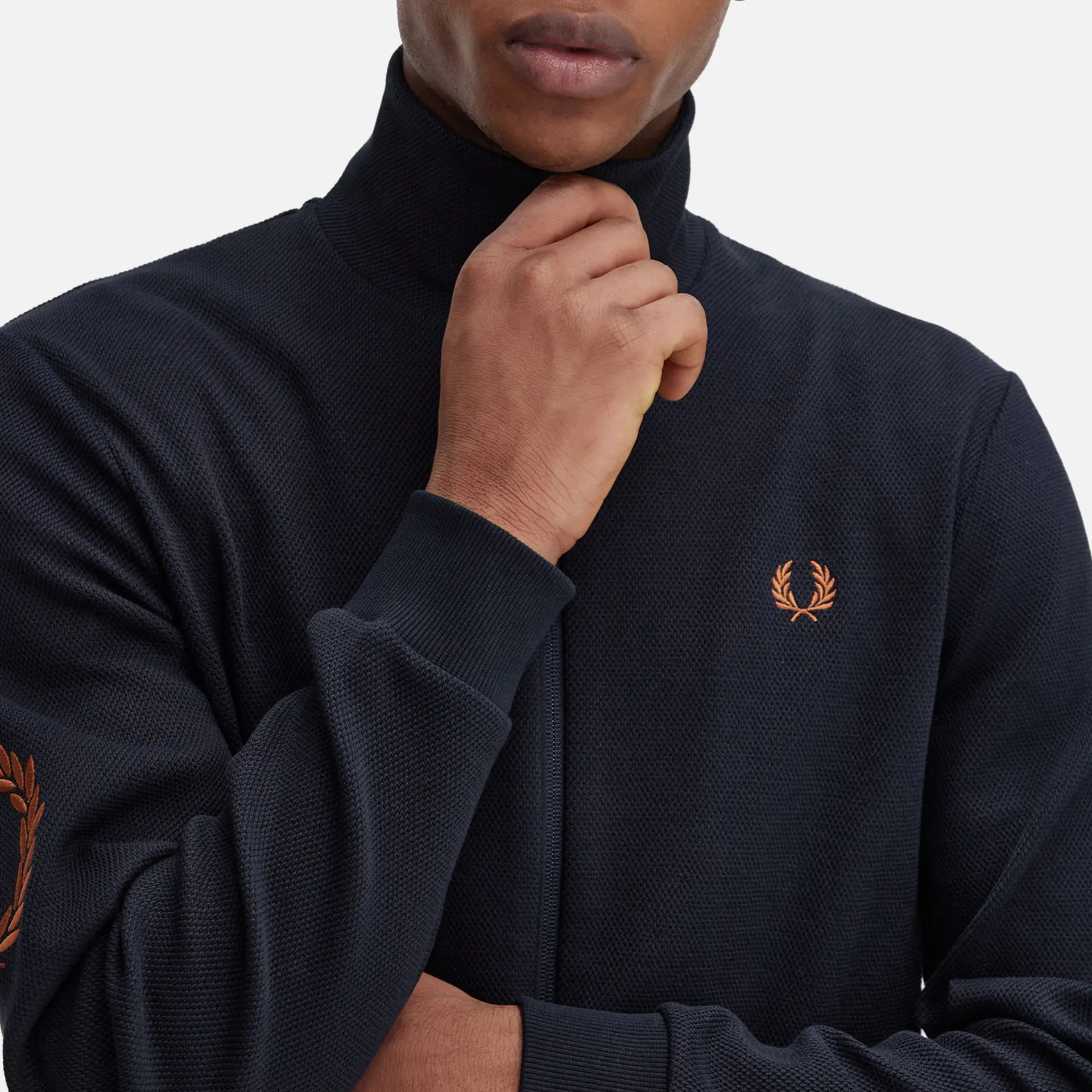 Fred Perry Laurel  Wreath Sleeve Track Jacket Navy