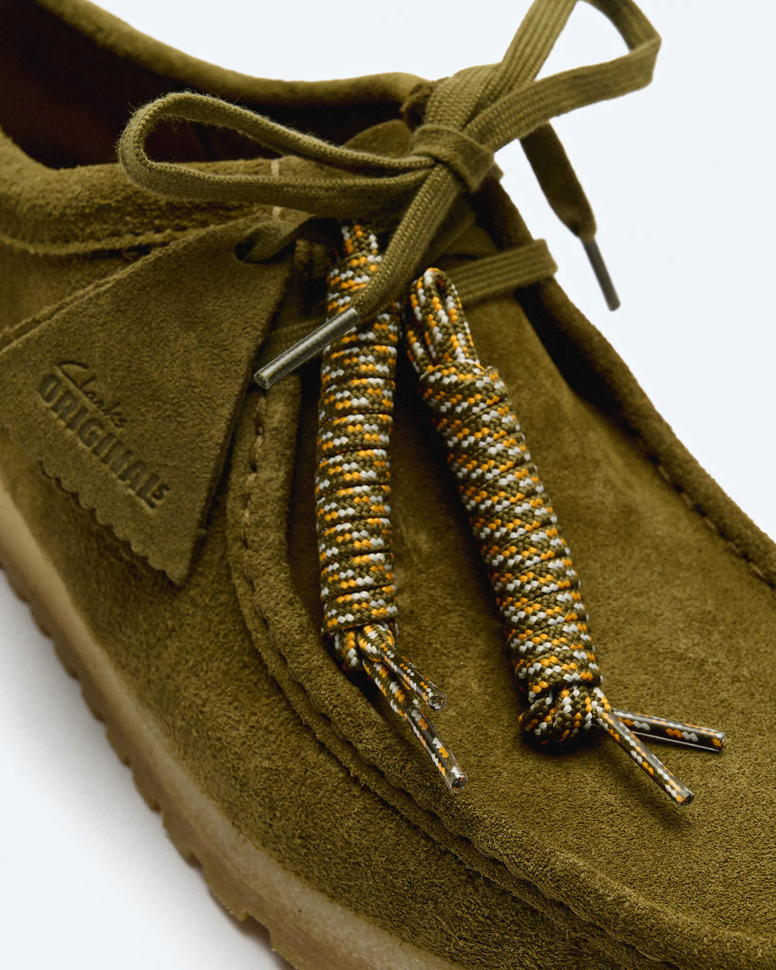 Clarks Men's Wallabee RB Suede Shoes Olive