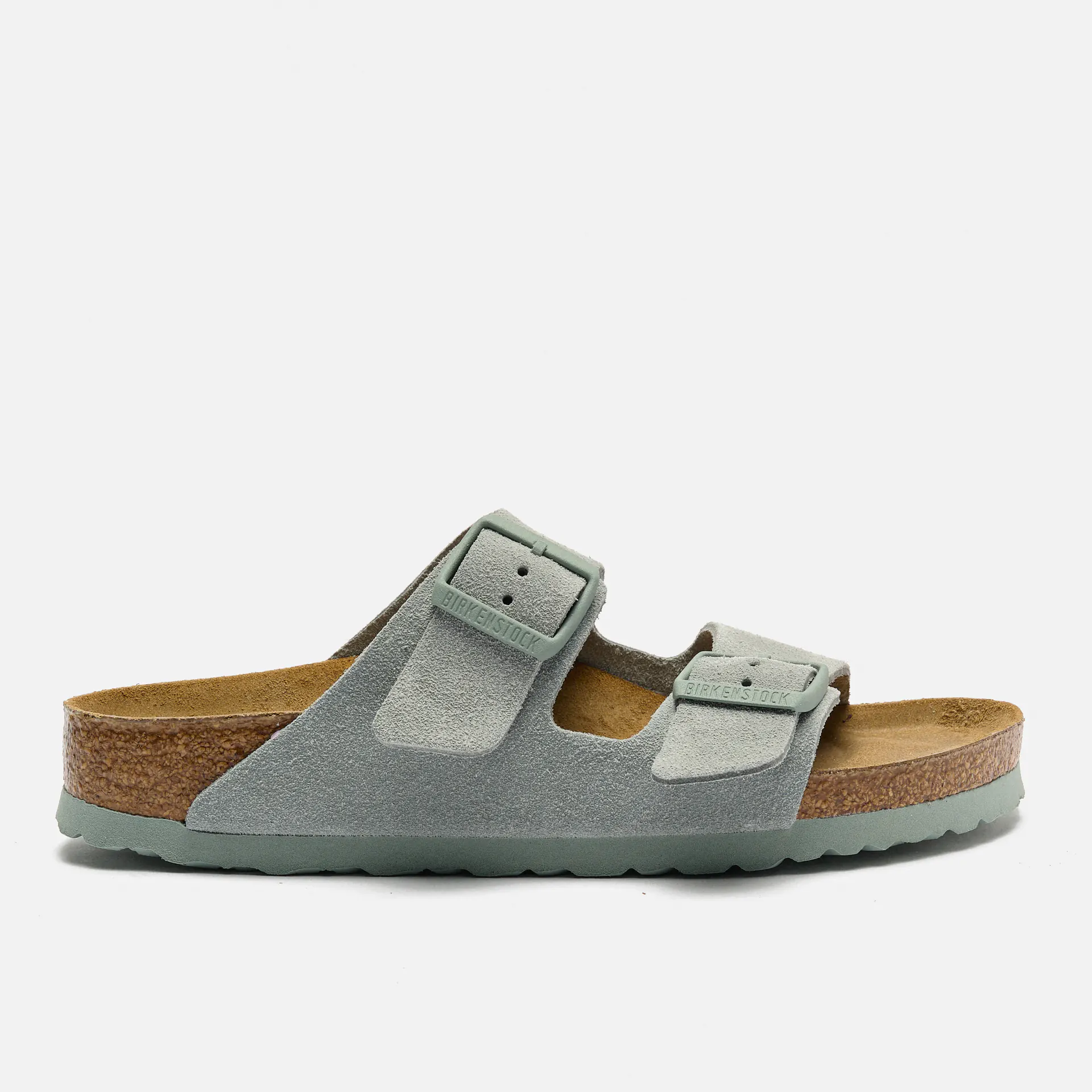 Birkenstock Arizona Suede Leather Narrow Sandals Pure Sage