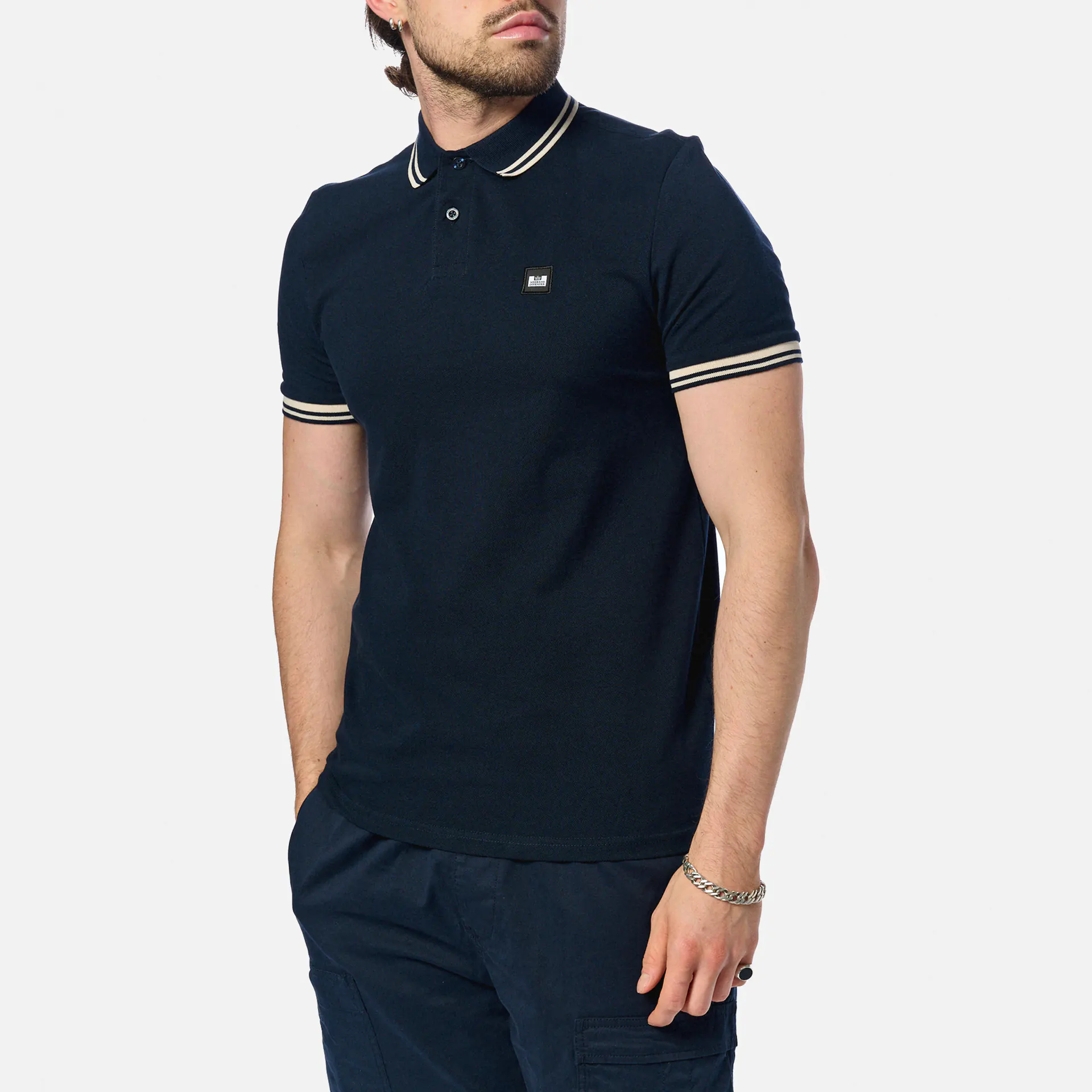 Weekend Offender Levanto Polo Shirt Navy/Alabaster