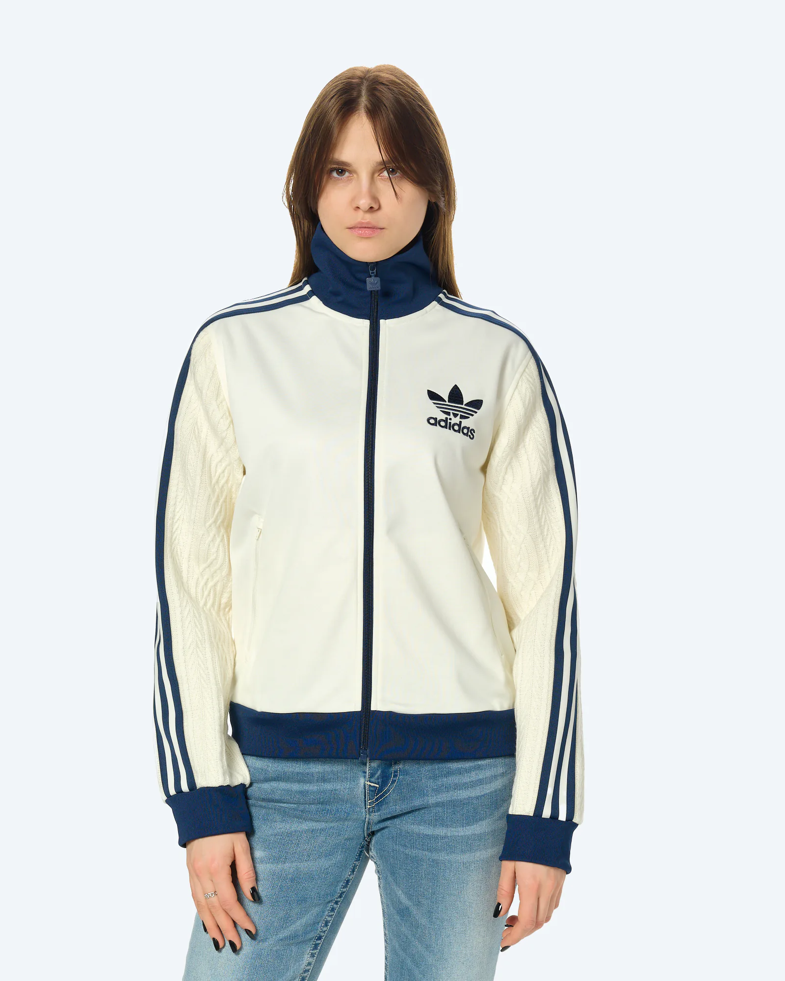 adidas Originals Knit Classics Track Top Off White