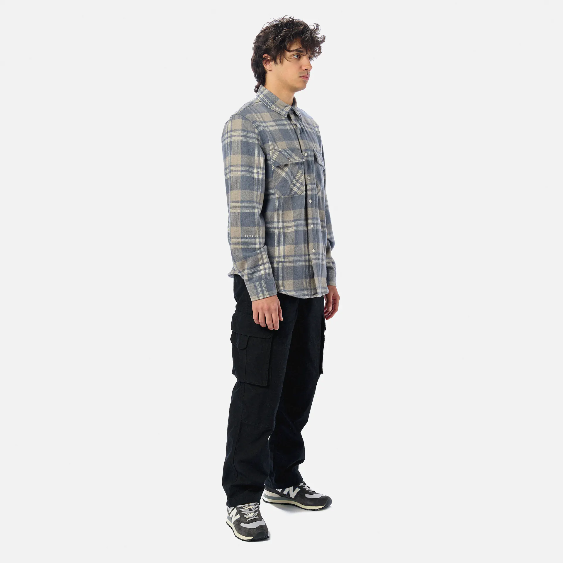 Kleinigkeit Bois Flanellson Mandela Shirt Blue/Grey/Offwhite