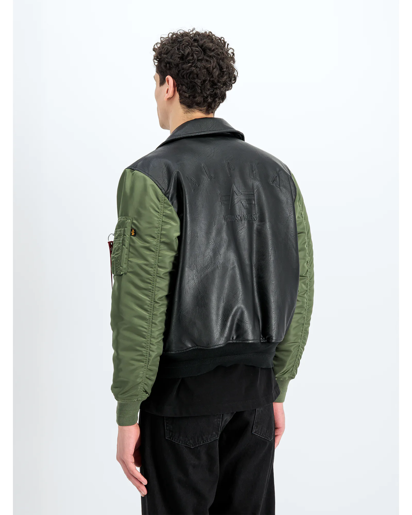 CWU Faux Leather MOD Winter Jacket Sage Green