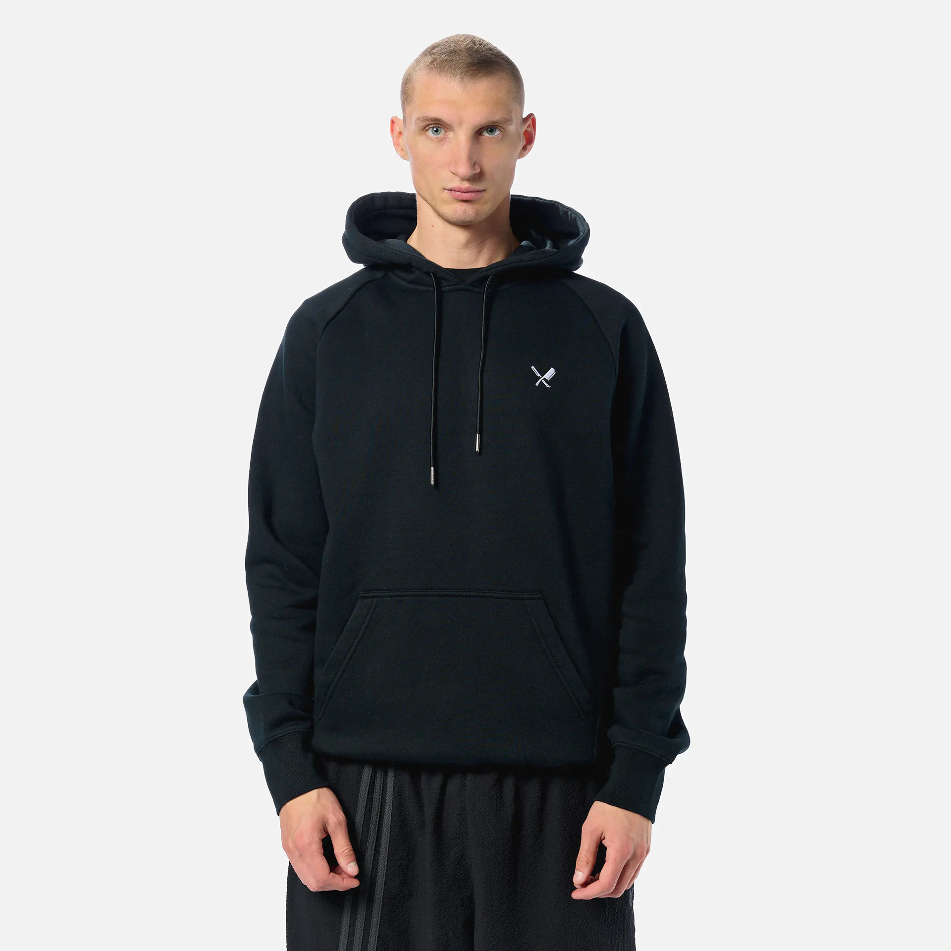 Distorted People Chalk Raglan Hoodie Black