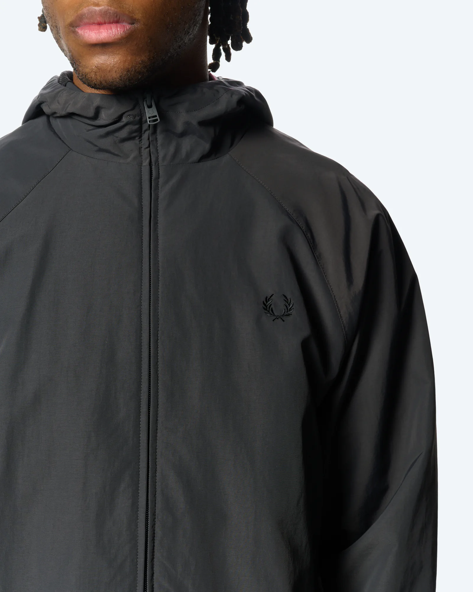 Fred Perry Hooded Shell Jacket Anchor Grey