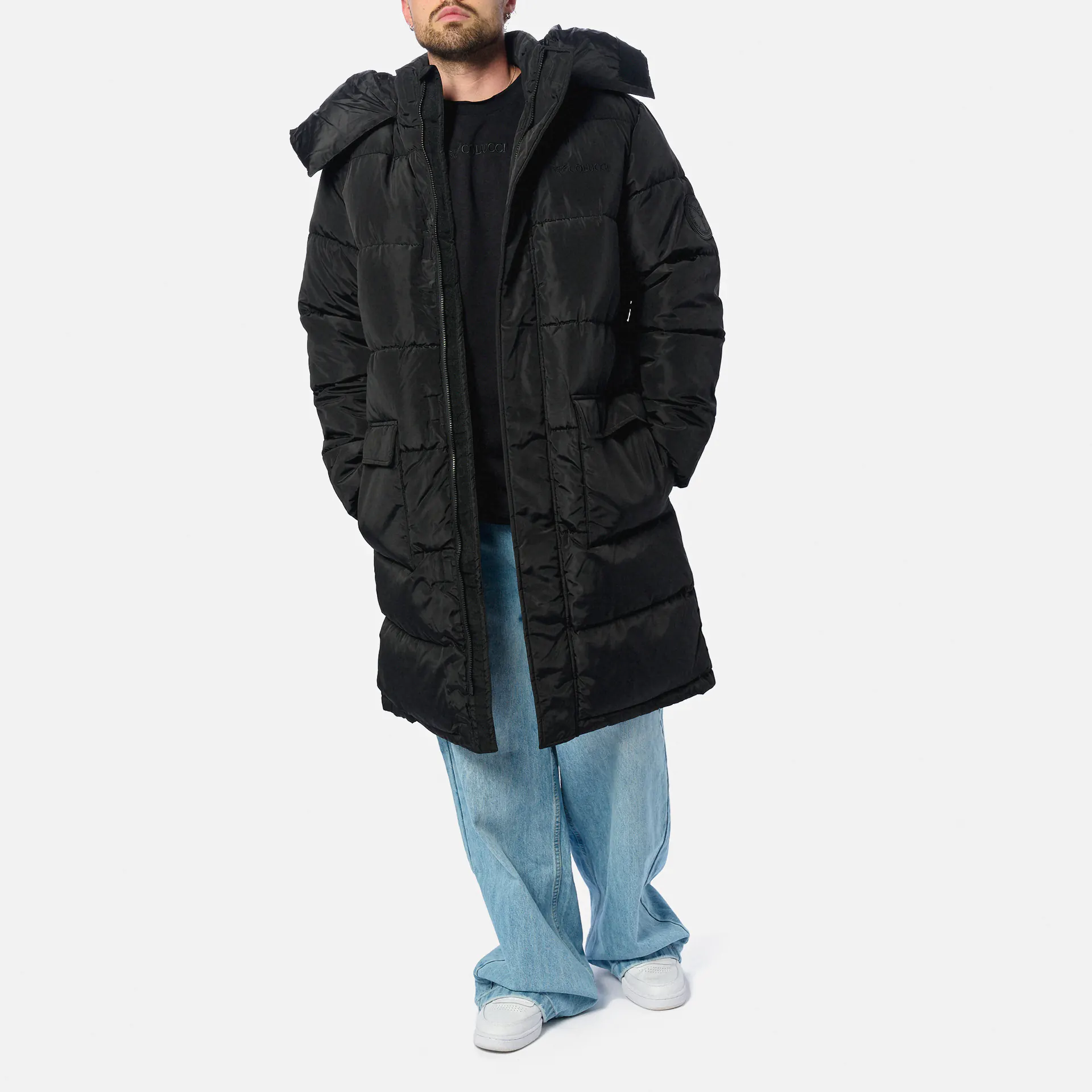 Colucci Hooded Puffer Coat Black