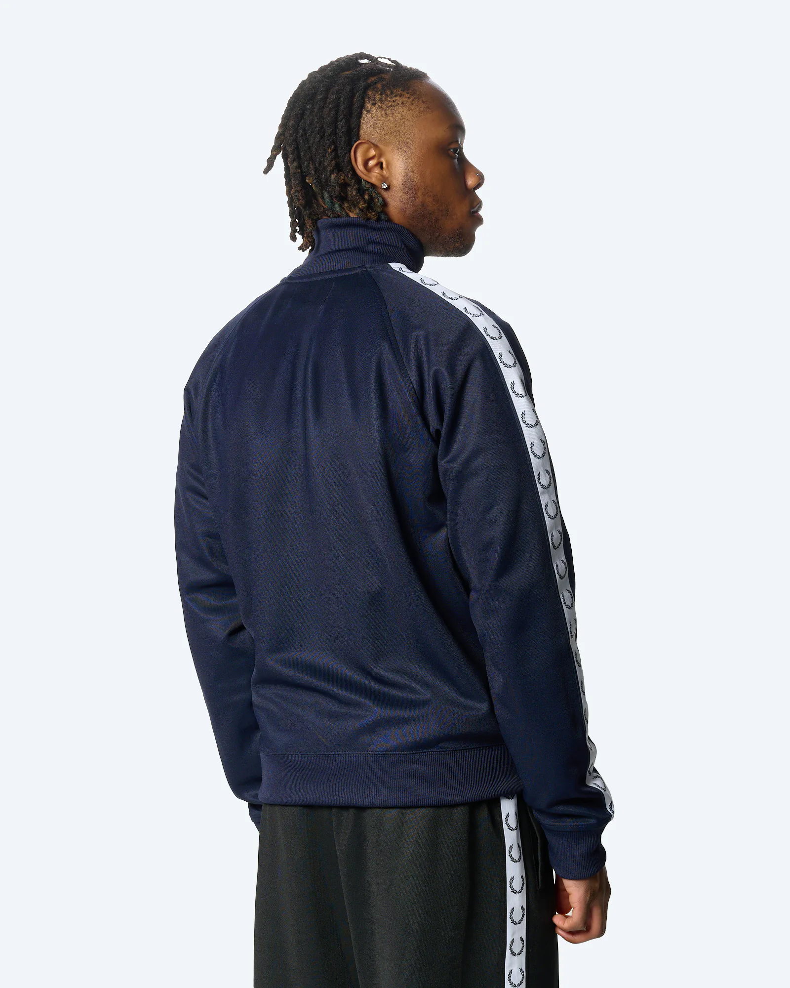 Fred Perry Taped Track Jacket Carbon Blue
